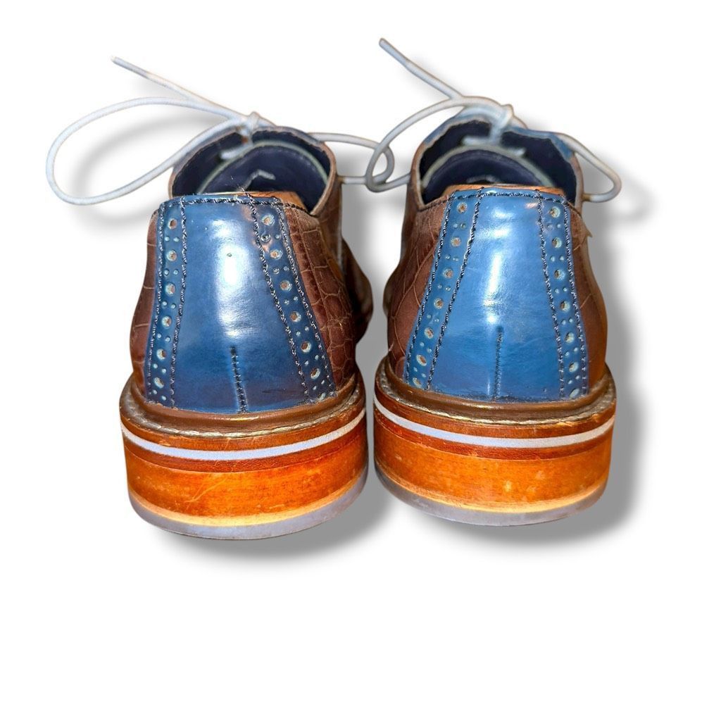 Cole Haan Navy & Brown Cole Haan Grand Os Oxford Dress Shoes Men’s Sz Size US 9.5 / EU 42-43 - 6 Thumbnail