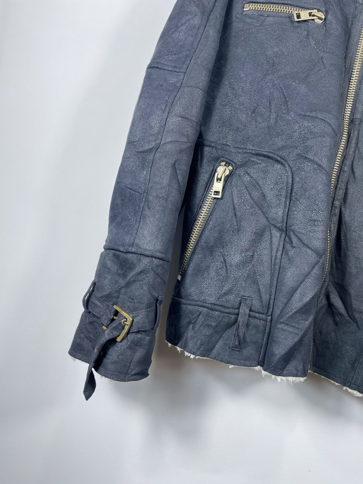 Codes Combine Raccoon fur collar biker jacket by codes combine Size US L / EU 52-54 / 3 - 7 Thumbnail