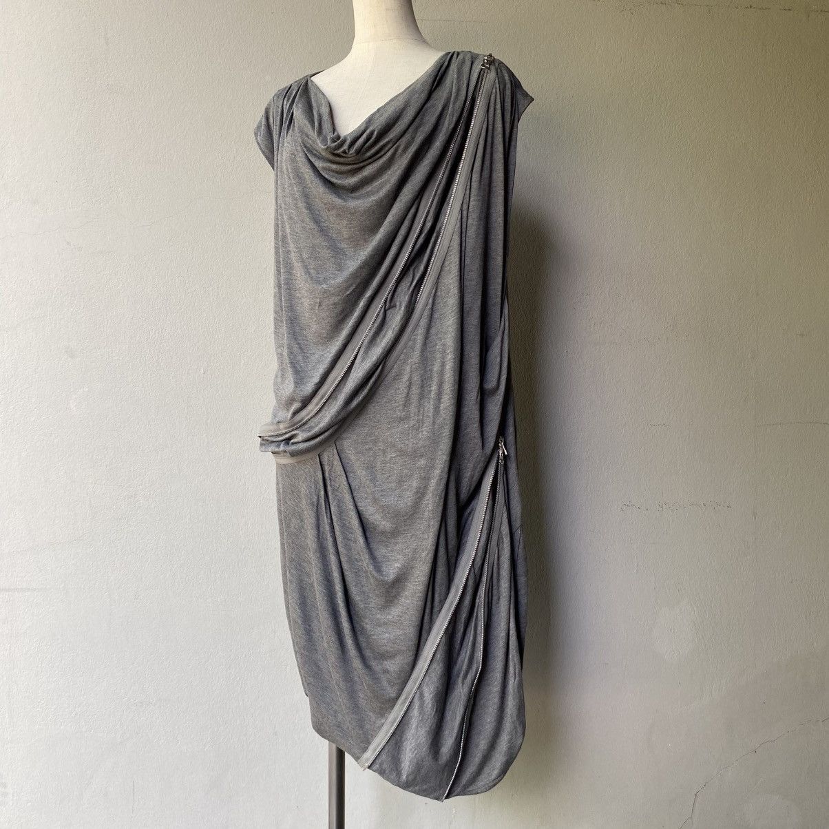A/T ATSURO TAYAMA Light Gray Panel Zip Dress