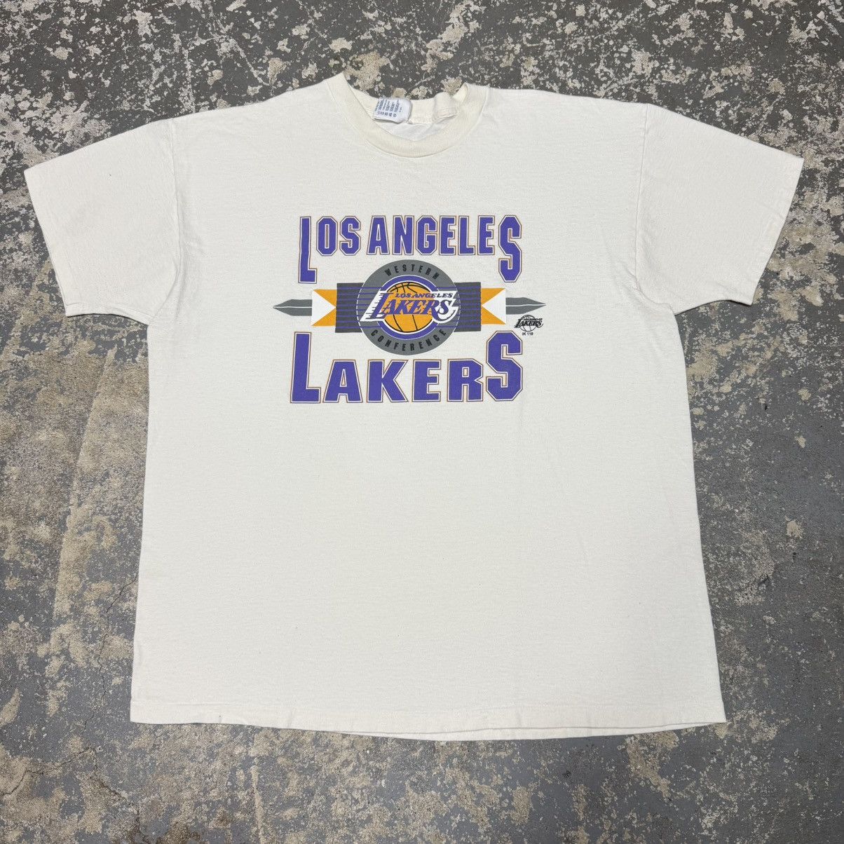NBA Vintage Los Angeles Lakers Western Conference NBA Tshirt 90s Size US XL / EU 56 / 4 - 1 Thumbnail