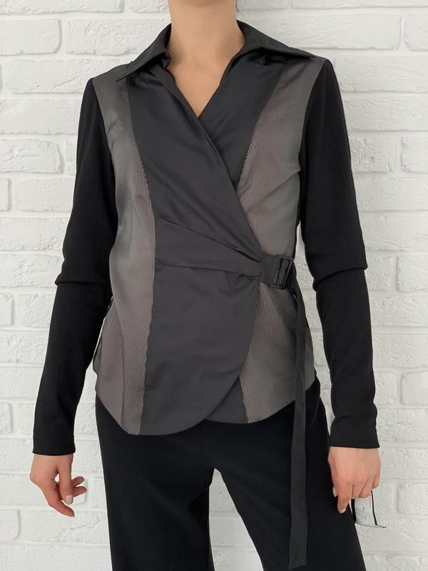 Japanese Brand £129 Staples Wrap Blouse sz M Size M / US 6-8 / IT 42-44 - 3 Thumbnail