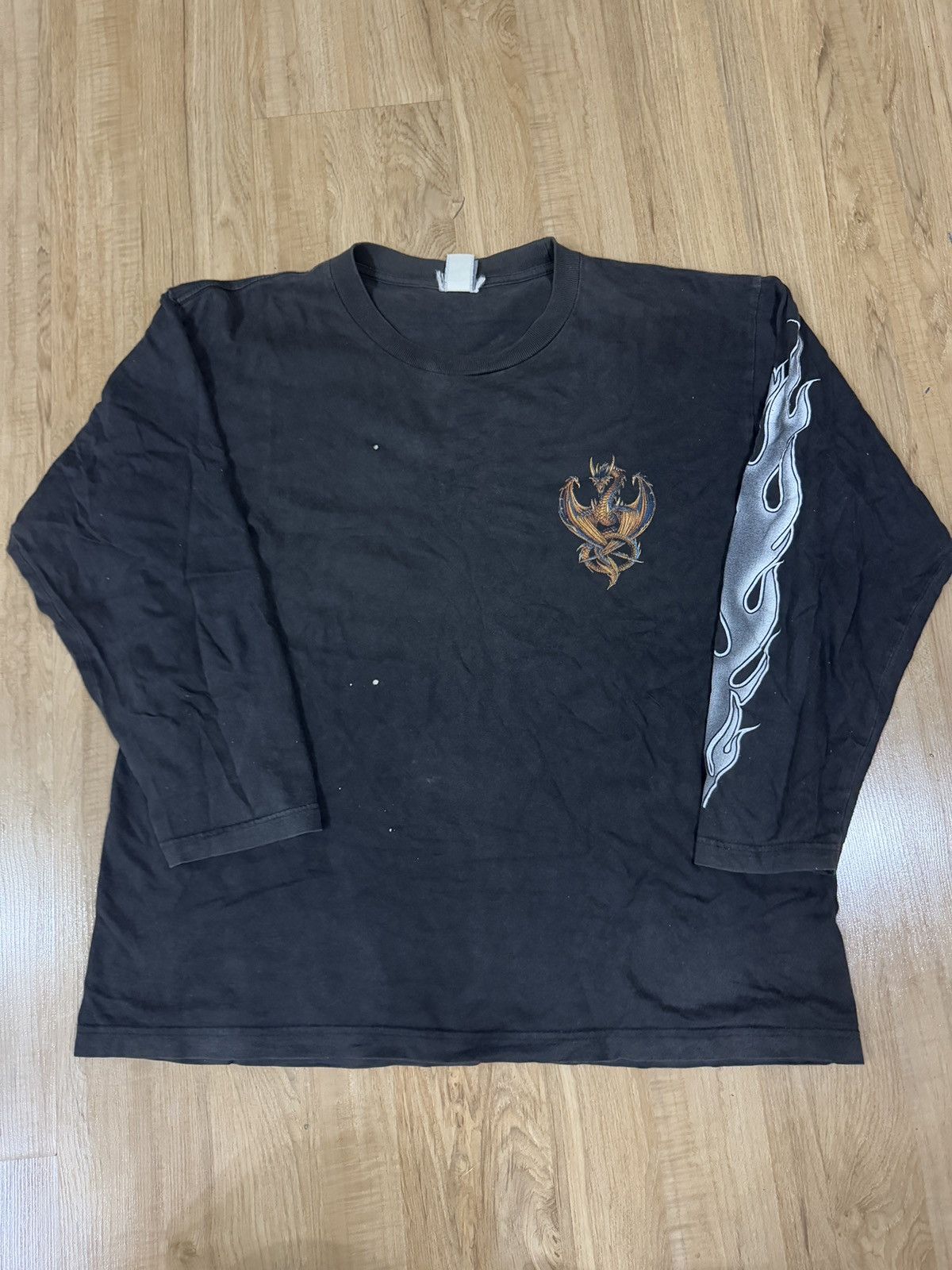 Vintage SKULLS DRAGON FLAME T Shirt Size US L / EU 52-54 / 3 - 1 Thumbnail