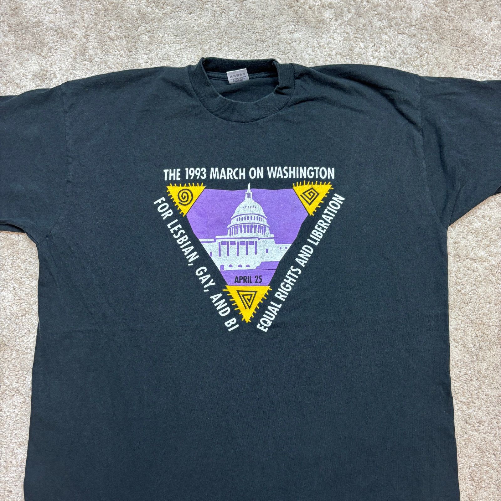 Fruit Of The Loom × Vintage Vintage 1993 March On Washington For LGBT Rights Shirt XL Size US XL / EU 56 / 4 - 3 Thumbnail