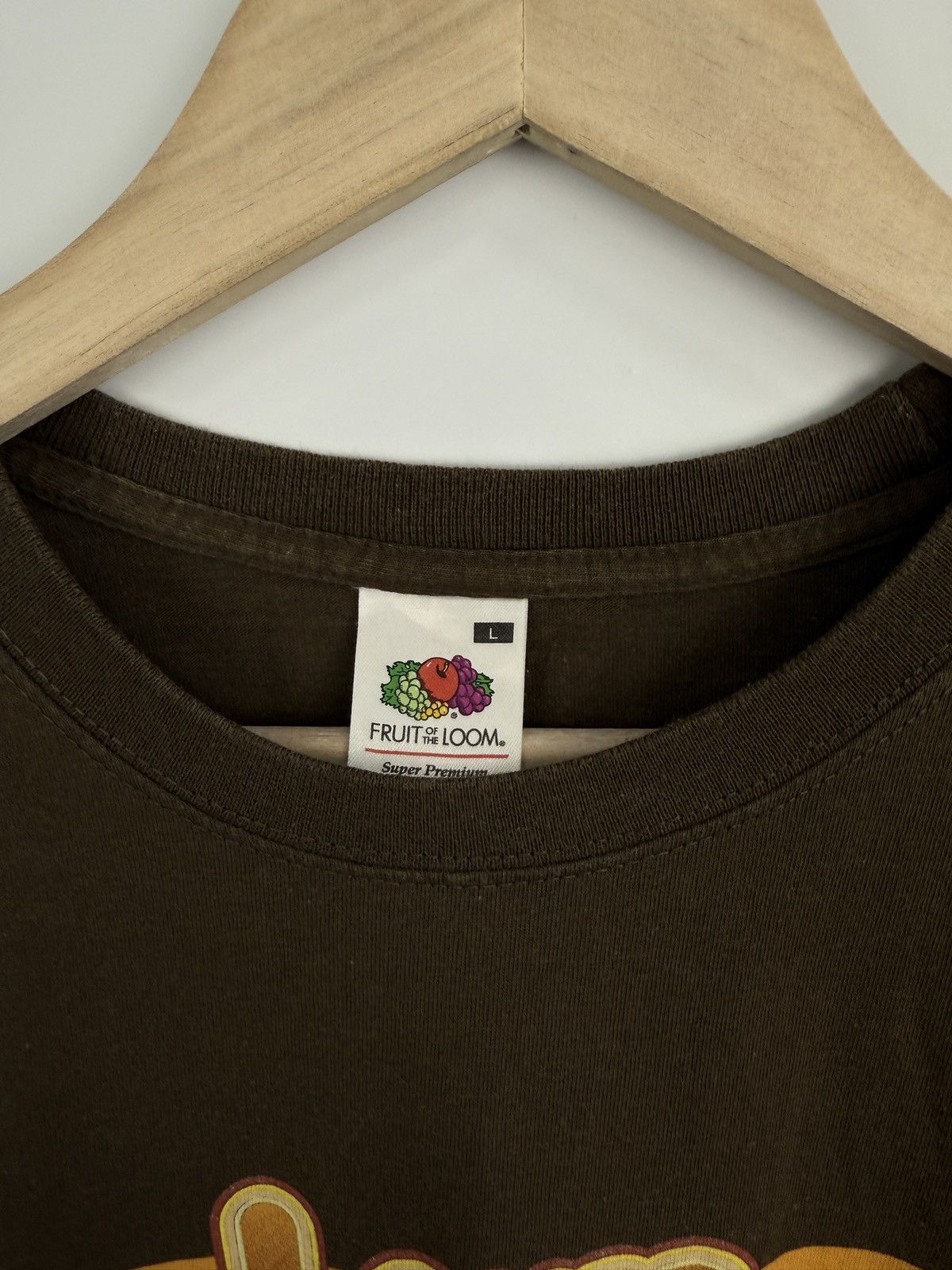 Fruit Of The Loom Vintage 2008 I Am McLovin Superbad Brown T-Shirt rare retro Size US L / EU 52-54 / 3 - 5 Thumbnail