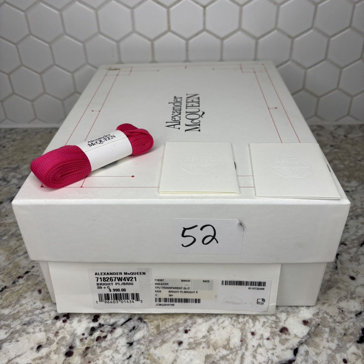 Alexander McQueen Size 6.5-Alexander McQueen Oversized Bright PinkGlitter used Size US 6.5 / EU 39-40 - 17 Thumbnail
