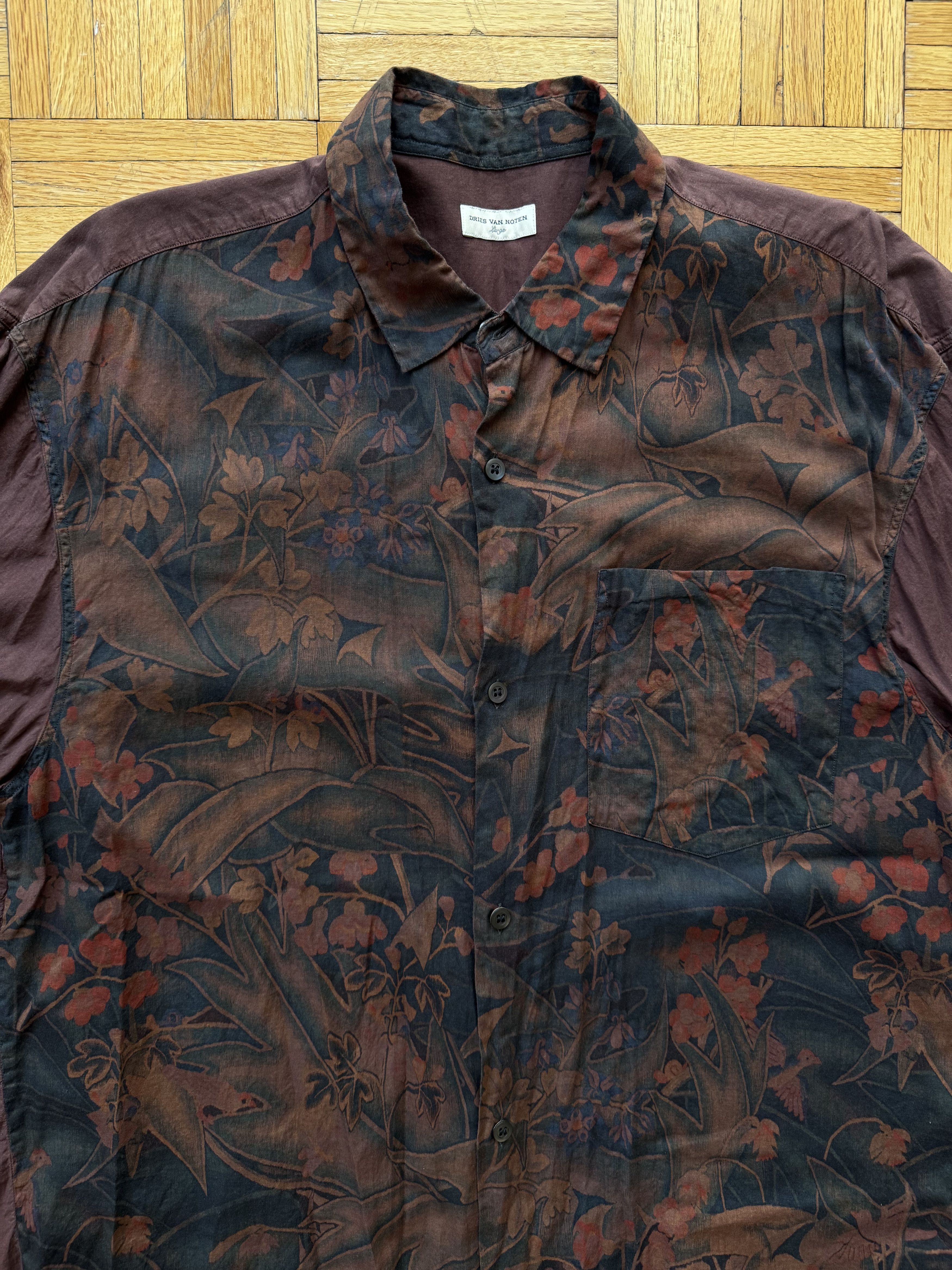 Dries Van Noten Floral Short Sleeve Shirt Size US L / EU 52-54 / 3 - 2 Thumbnail