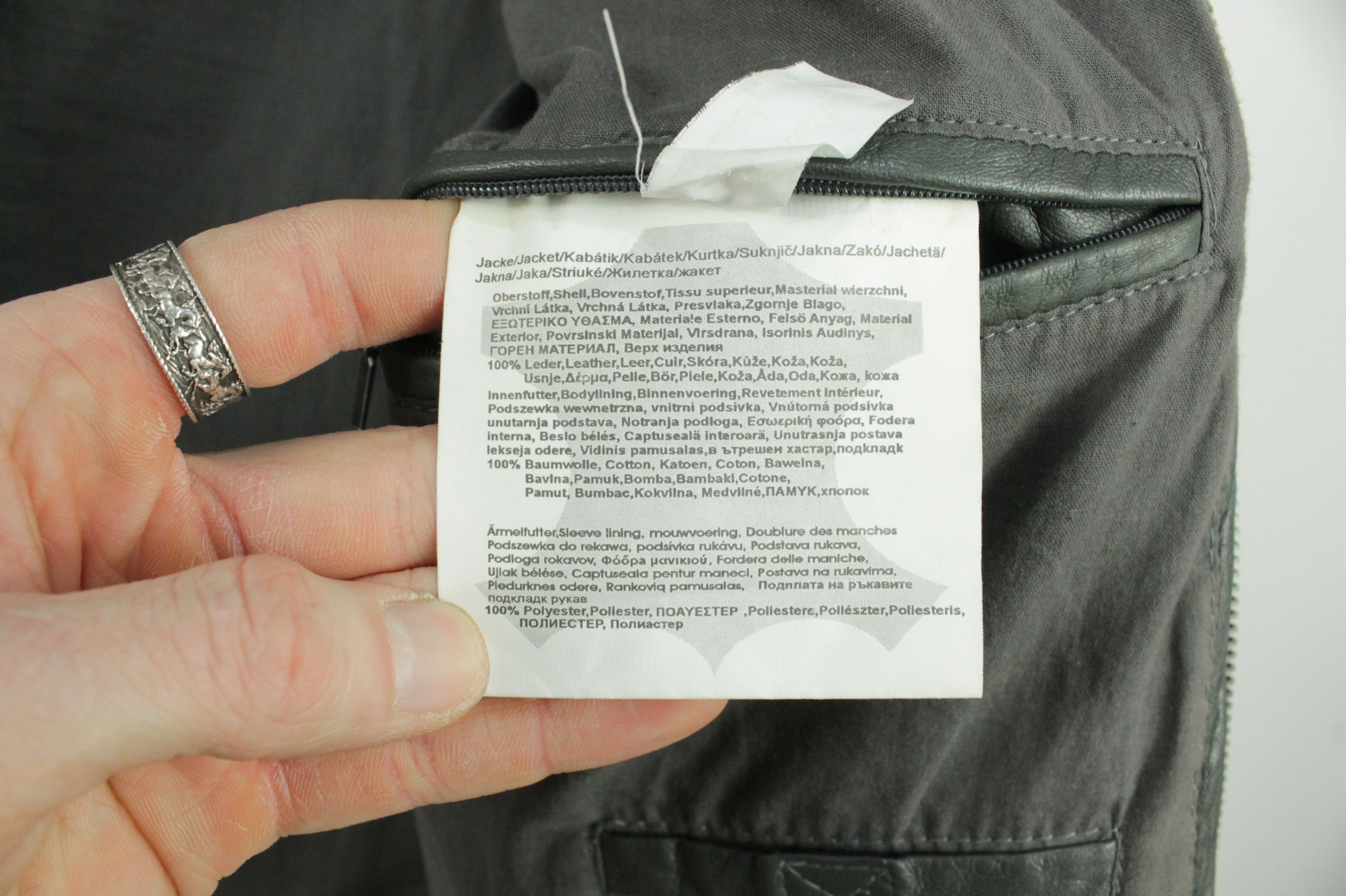 Gypsy Gipsy Men's Chester Legv Slim Fit Leather Jacket Gray Size US M / EU 48-50 / 2 - 9 Thumbnail