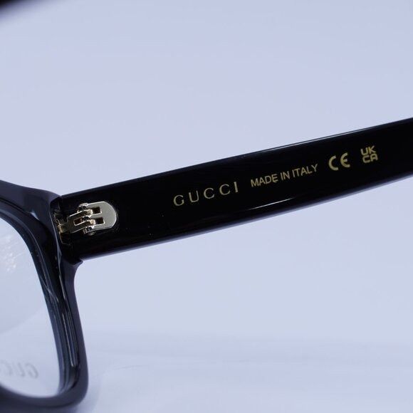 Gucci Gucci GG1795O 001 Eyeglasses Shiny Black 52mm Square Frame Size ONE SIZE - 6 Thumbnail