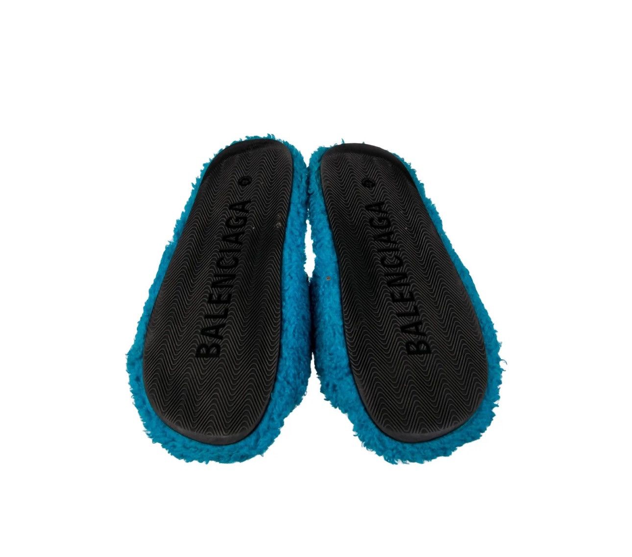 Balenciaga Furry Fur Slide Sandals in Blue Size US 9 / EU 42 - 2 Thumbnail