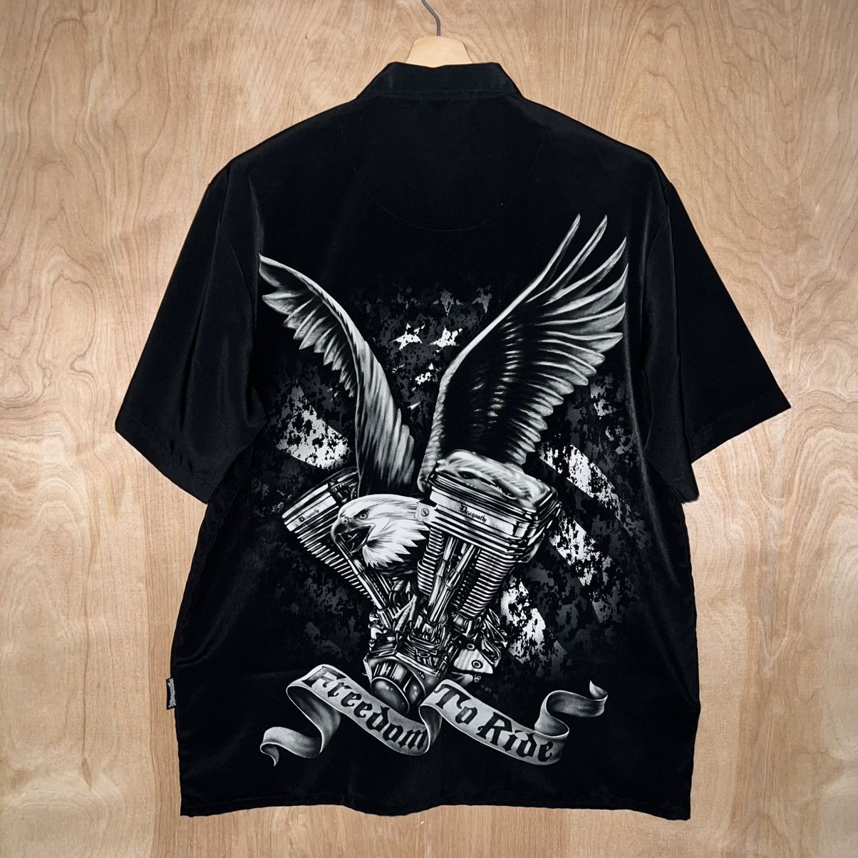 Dragonfly × Vintage VINTAGE 90s MEN'S DRAGONFLY EAGLE FREEDOM TO RIDE SHIRT Size US L / EU 52-54 / 3 - 7 Thumbnail