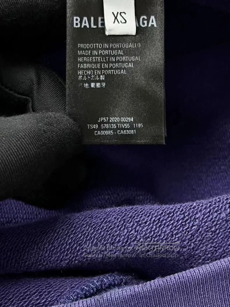 Balenciaga Balenciaga Navy Logo Oversized Hoodie. Size US XS / EU 42 / 0 - 6 Thumbnail