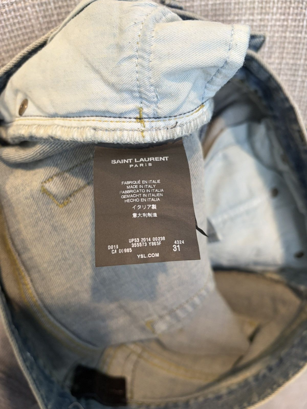 Saint Laurent Paris Saint Laurent Paris Hedi Slimane Stonewashed Blue D02 Denim Size US 31 - 6 Thumbnail