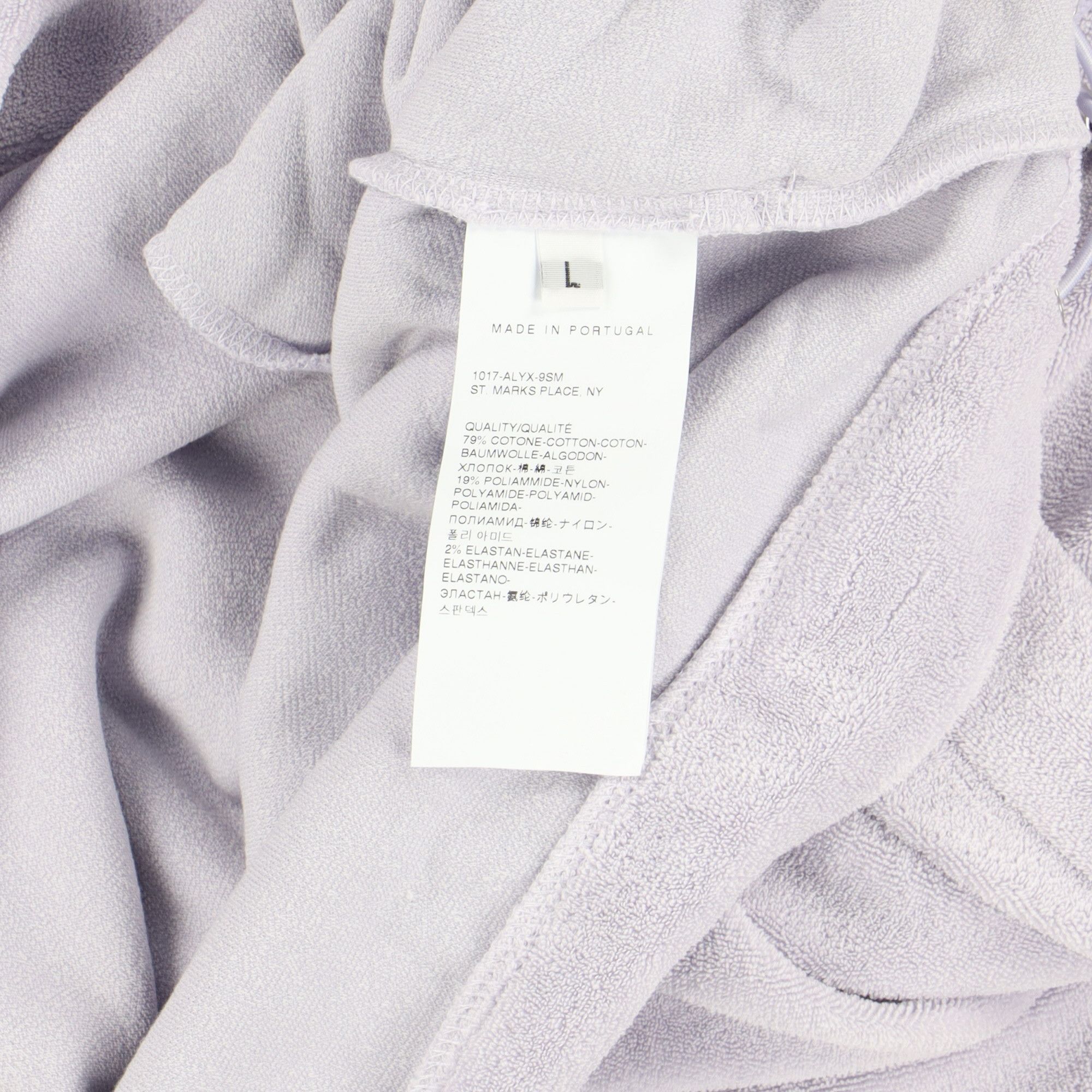 1017 ALYX 9SM Lilac ALX22 Towelling Logo Half-Zip Hoodie Size US L / EU 52-54 / 3 - 6 Thumbnail
