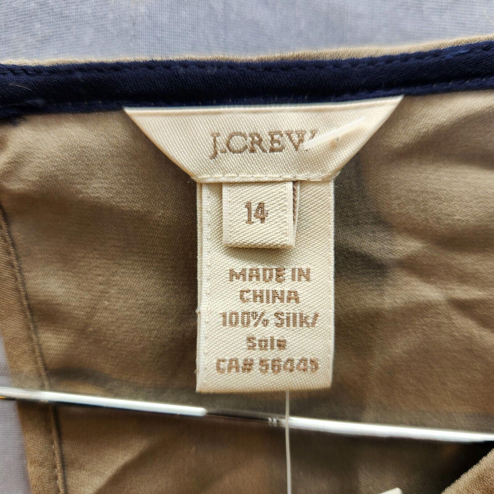 J.Crew NWT J Crew Silk Blouse Size 14 Dark Tan Size XL / US 12-14 / IT 48-50 - 4 Thumbnail
