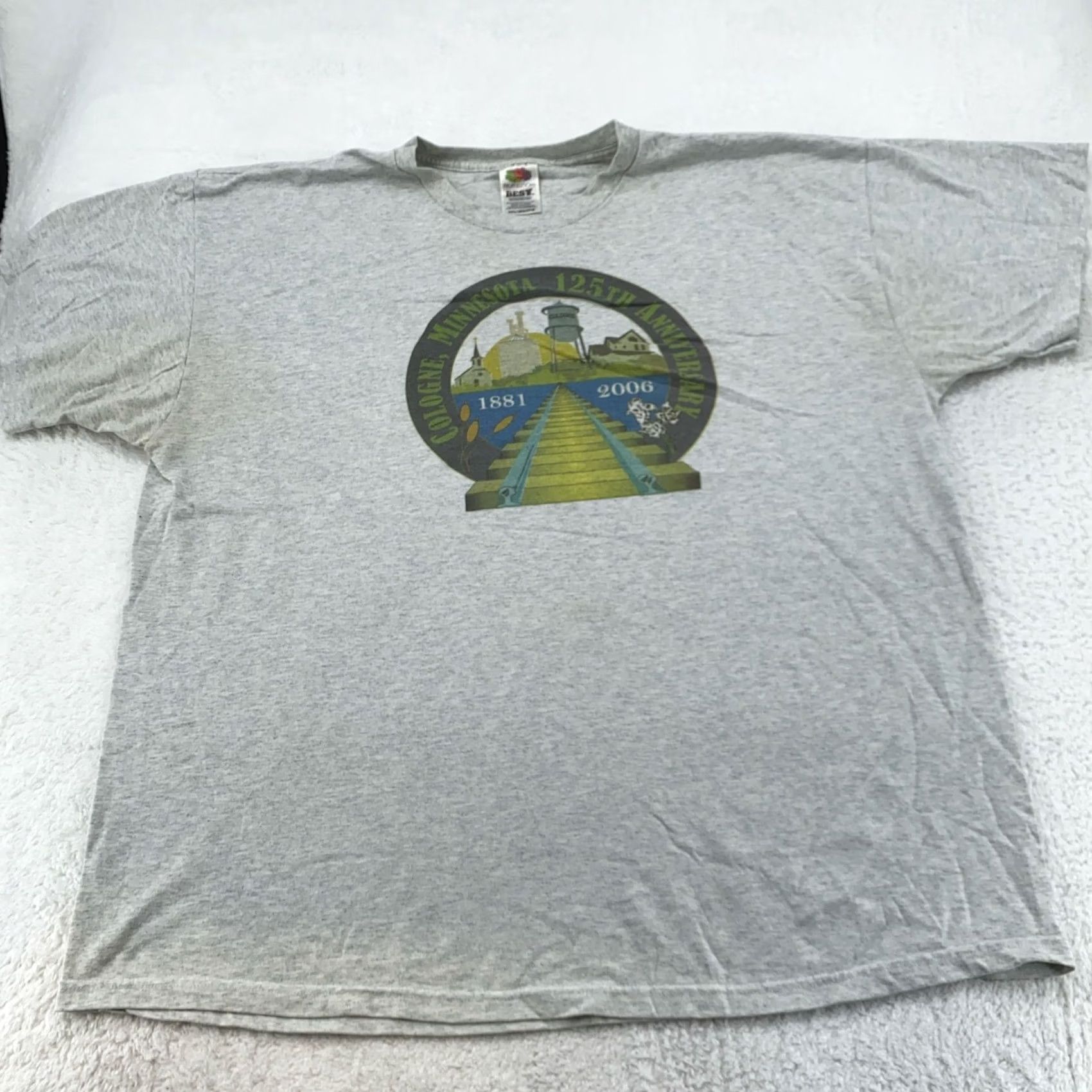 Fruit Of The Loom vtg Cologne Minnesota 125th Anniversary Shirt Mens XL/2XL Souvenir Tee Size US XL / EU 56 / 4 - 2 Thumbnail