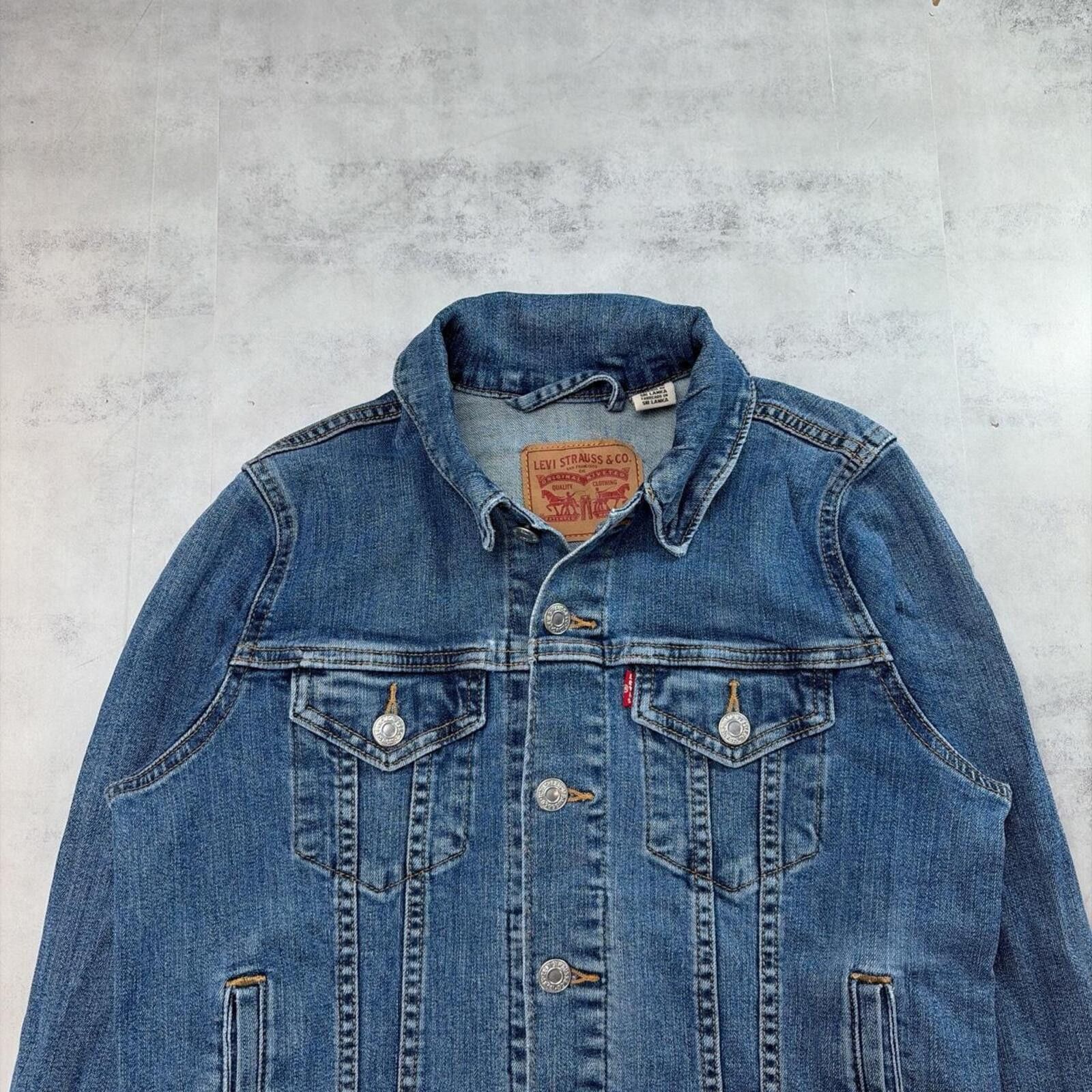 Levi's Y2K Blue Levi’s Grunge Trucker Denim Jacket Size S / US 4 / IT 40 - 2 Thumbnail