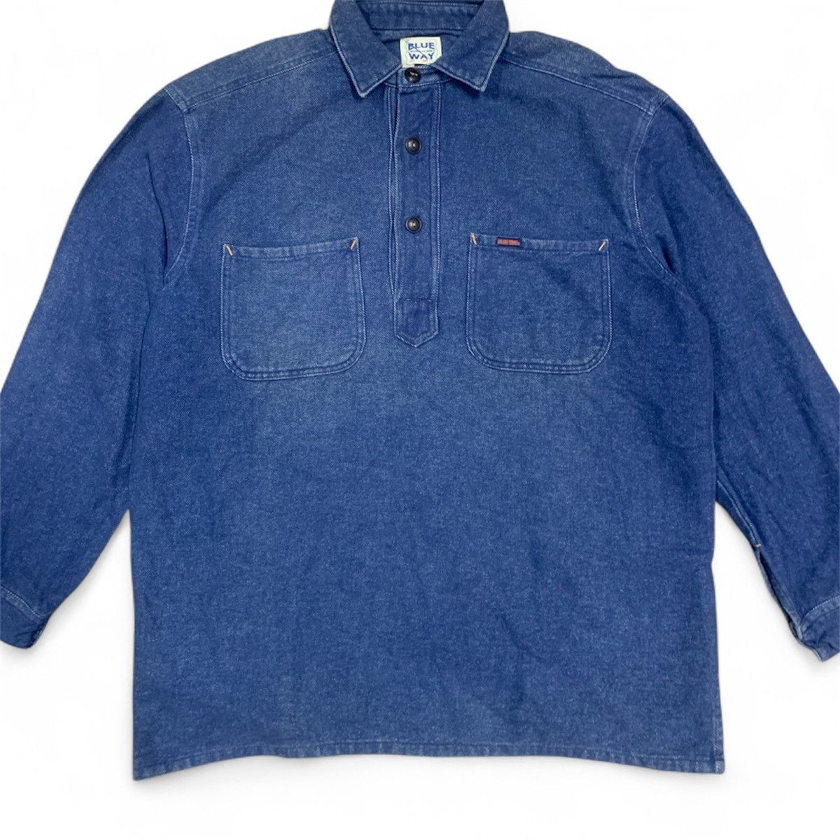 Japan Blue Blue Way Japan Work Line Pull Over Indigo Shirt Size US L / EU 52-54 / 3 - 3 Thumbnail
