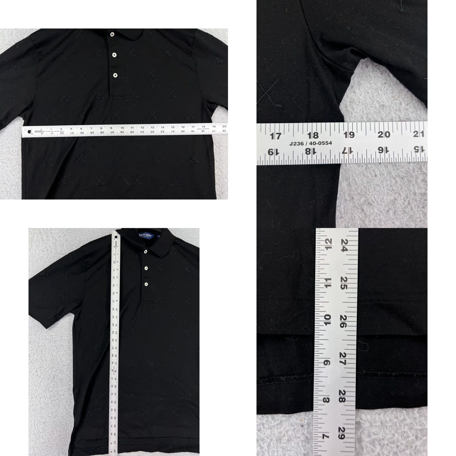 Polo Ralph Lauren VINTAGE Polo Ralph Lauren Shirt Men Medium Black Golf Clubs Pima Cotton Knit Size US M / EU 48-50 / 2 - 8 Thumbnail