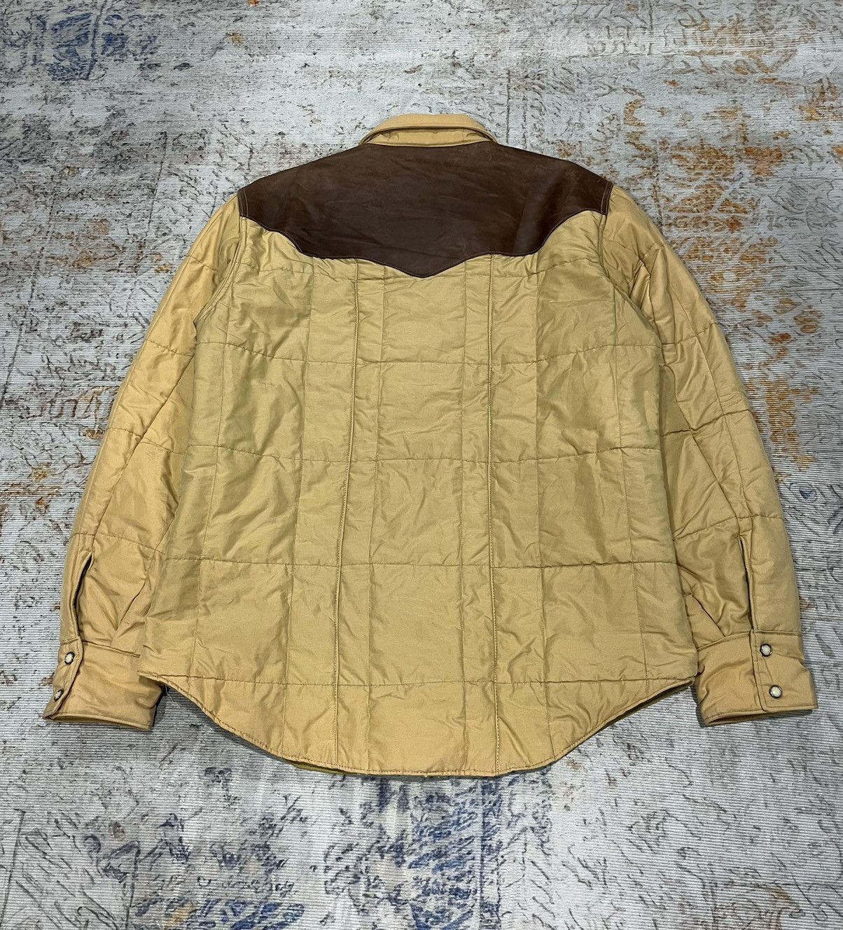 Sugar Cane Sugar Cane Leather York Quilt Hybrid Western Down Jacket Size US L / EU 52-54 / 3 - 2 Thumbnail