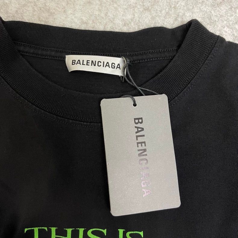 Balenciaga Balenciaga Black, green and white slogan Logo Long one-piec Size US S / EU 44-46 / 1 - 6 Thumbnail
