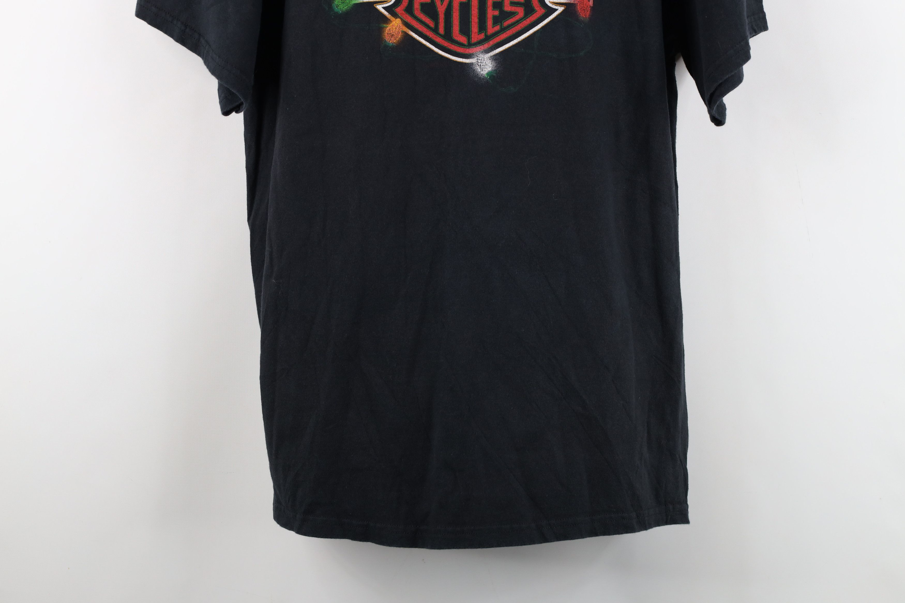 Harley Davidson Vintage Y2K Harley Davidson Spell Christmas Big Logo T-Shirt Size US L / EU 52-54 / 3 - 3 Thumbnail