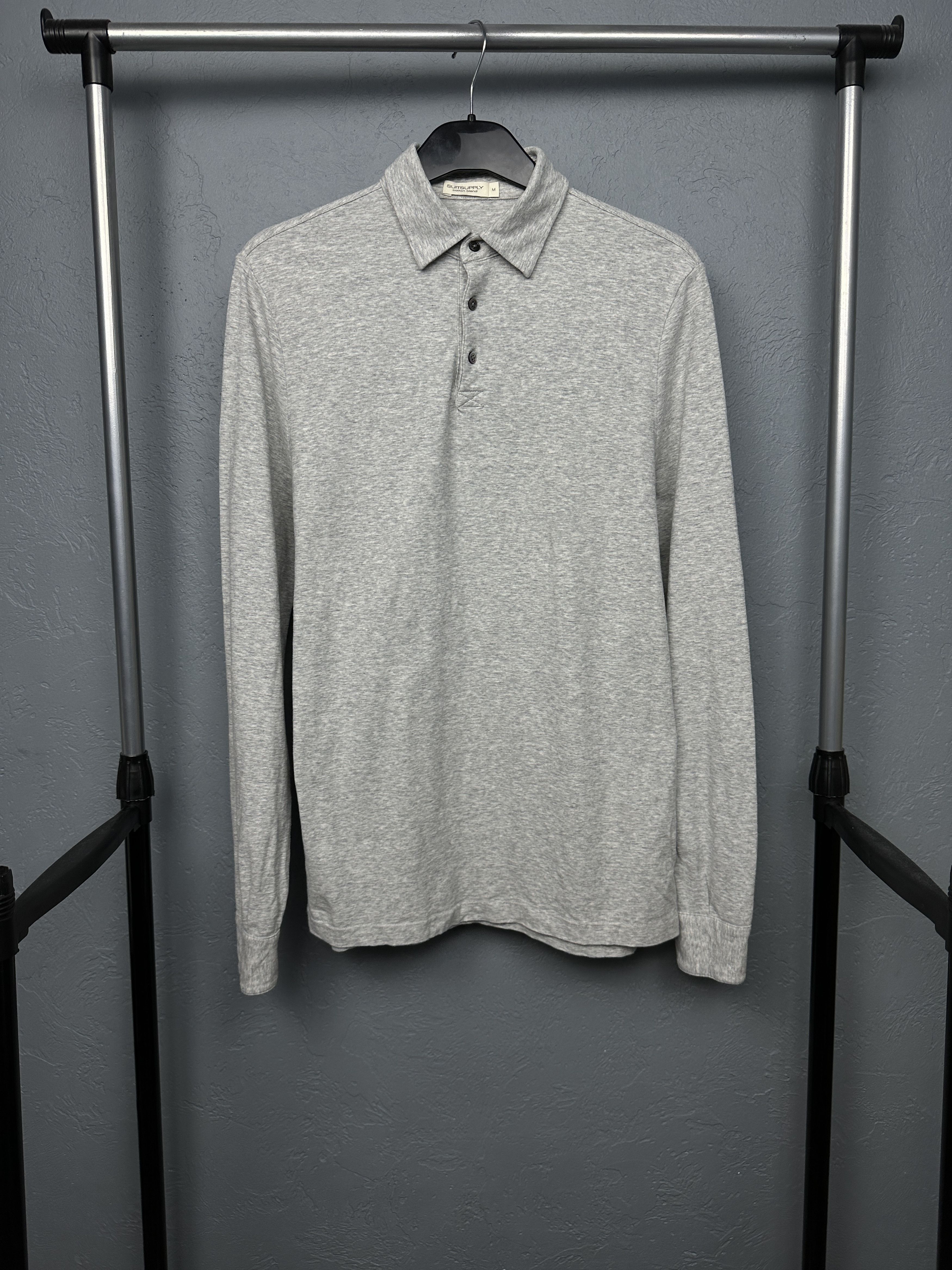Suitsupply Suitsupply Mens Long Sleeve Polo Shirt Size US M / EU 48-50 / 2 - 1 Thumbnail