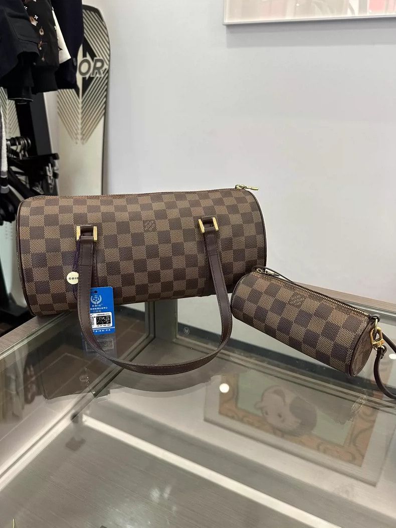 Louis Vuitton LV Brown Checkered Barrel Bag 30cm -2505 Size ONE SIZE - 2 Thumbnail