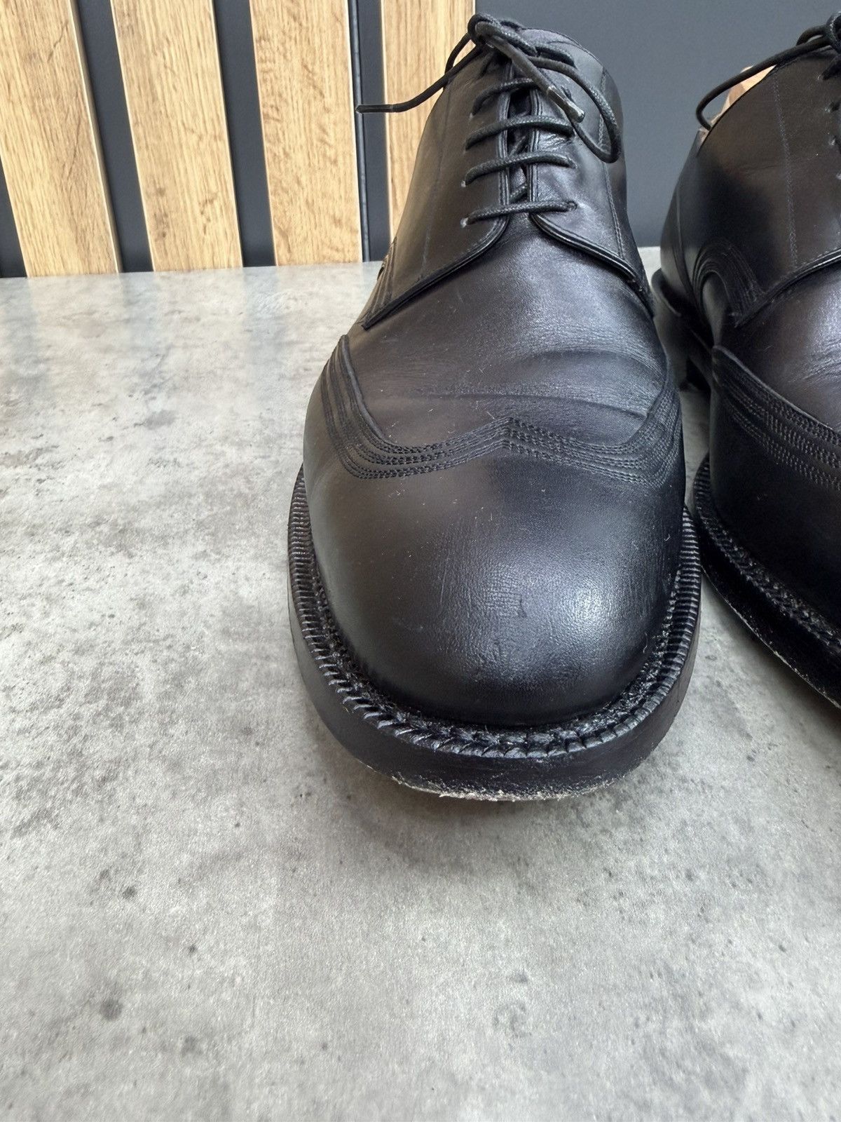 Bally Bally Scribe Black Leather Derby Shoes US 10 Size US 10 / EU 43 - 10 Thumbnail