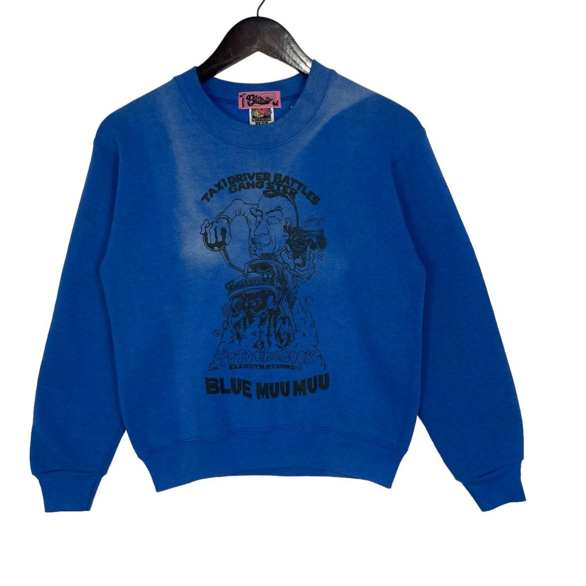 Vintage Vintage 80s Blue Miu Taxi Driver Parody Sweatshirt Crewneck Size US S / EU 44-46 / 1 - 1 Thumbnail