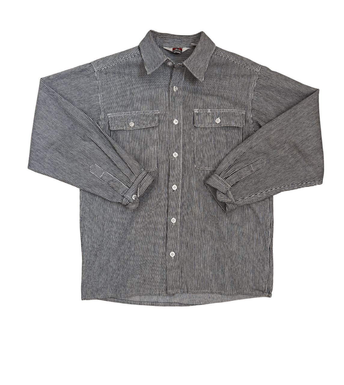 Ben Davis 100% Cotton Cropped Button-Up Hickory Shirt Size US M / EU 48-50 / 2 - 2 Thumbnail
