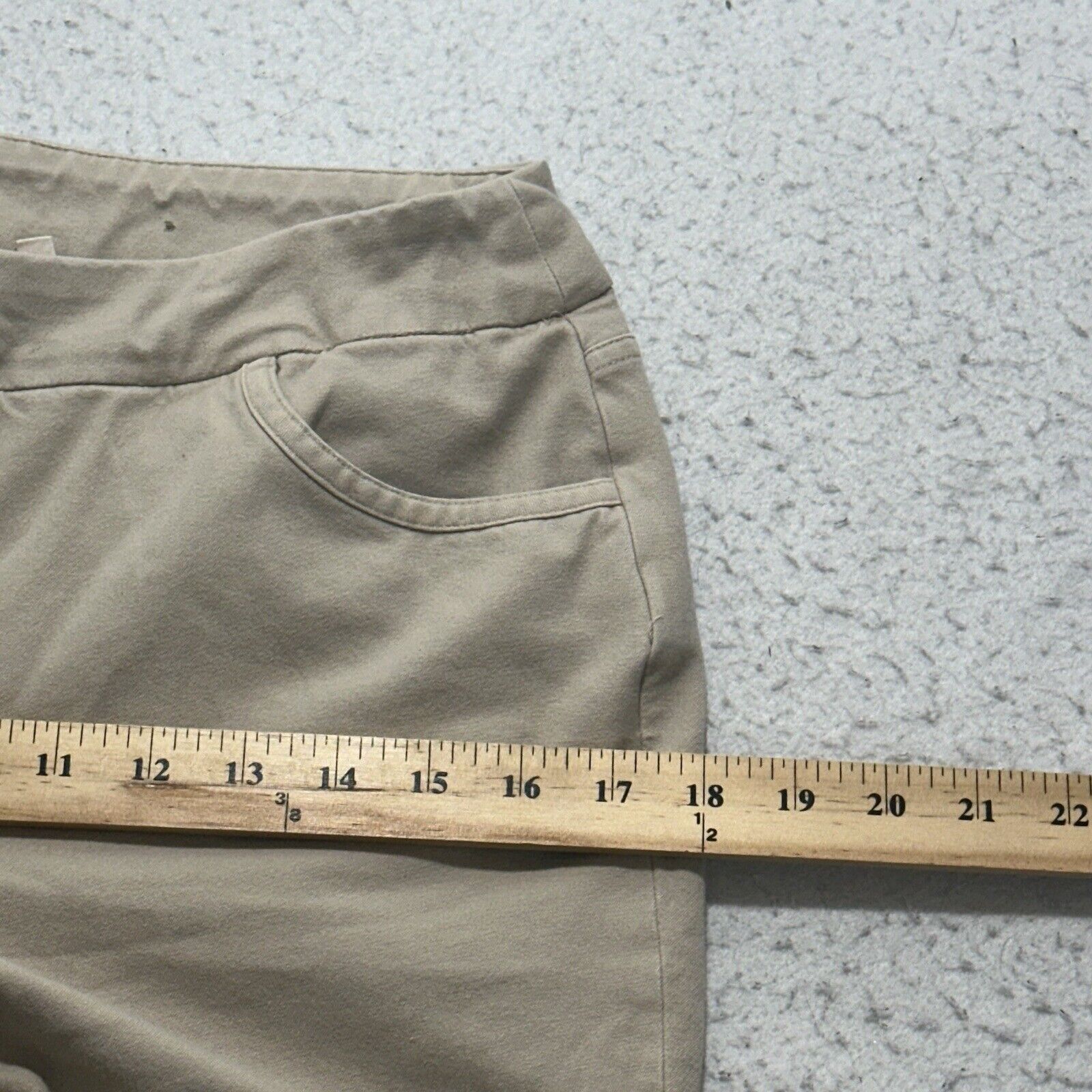 Other Soft Surroundings PM Beige Pull On Capri Pants Stretch Size 32" / US 10 / IT 46 - 9 Thumbnail