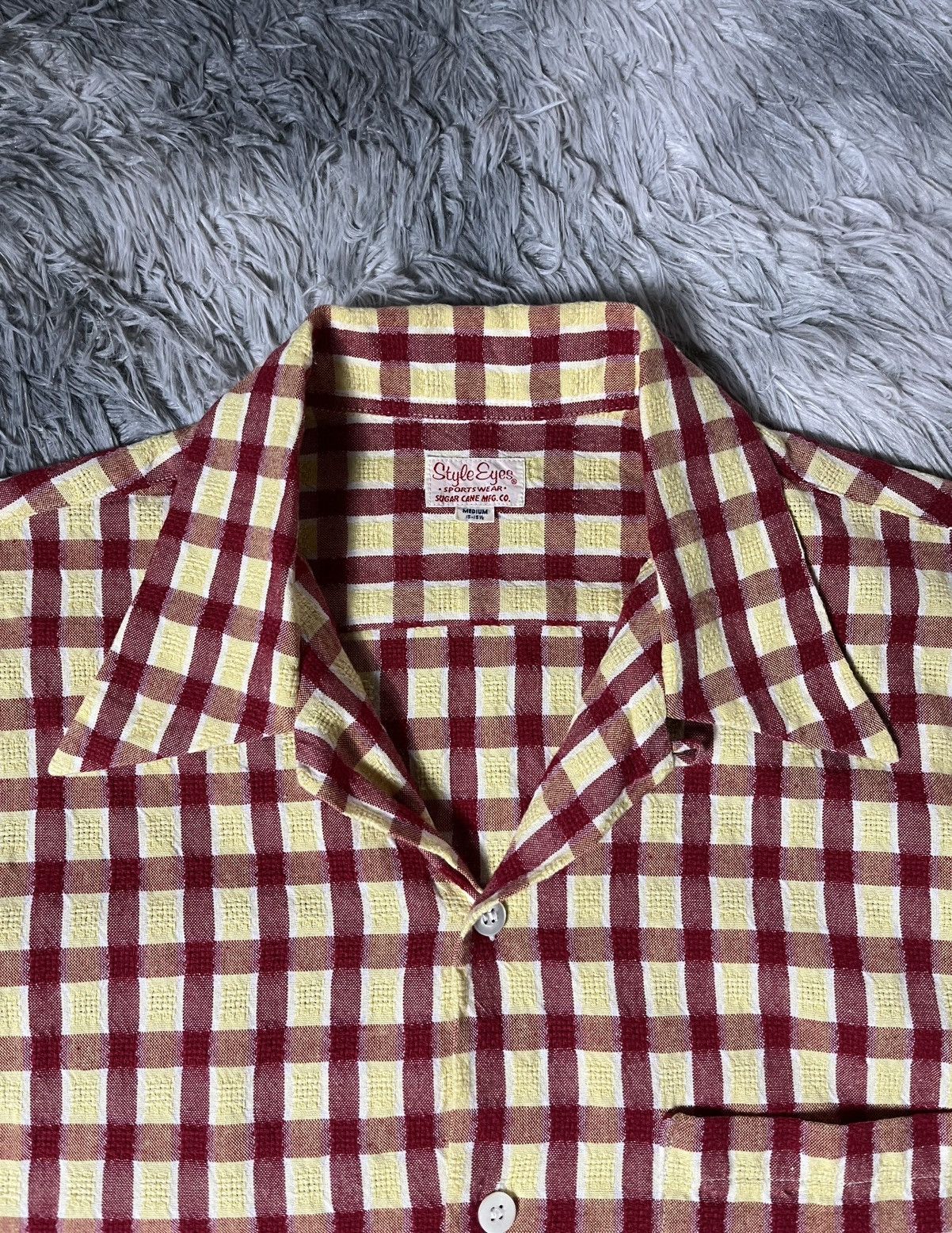 Toyo Enterprises Vintage 70s Sugar cane mfg.co open collar Size US M / EU 48-50 / 2 - 3 Thumbnail