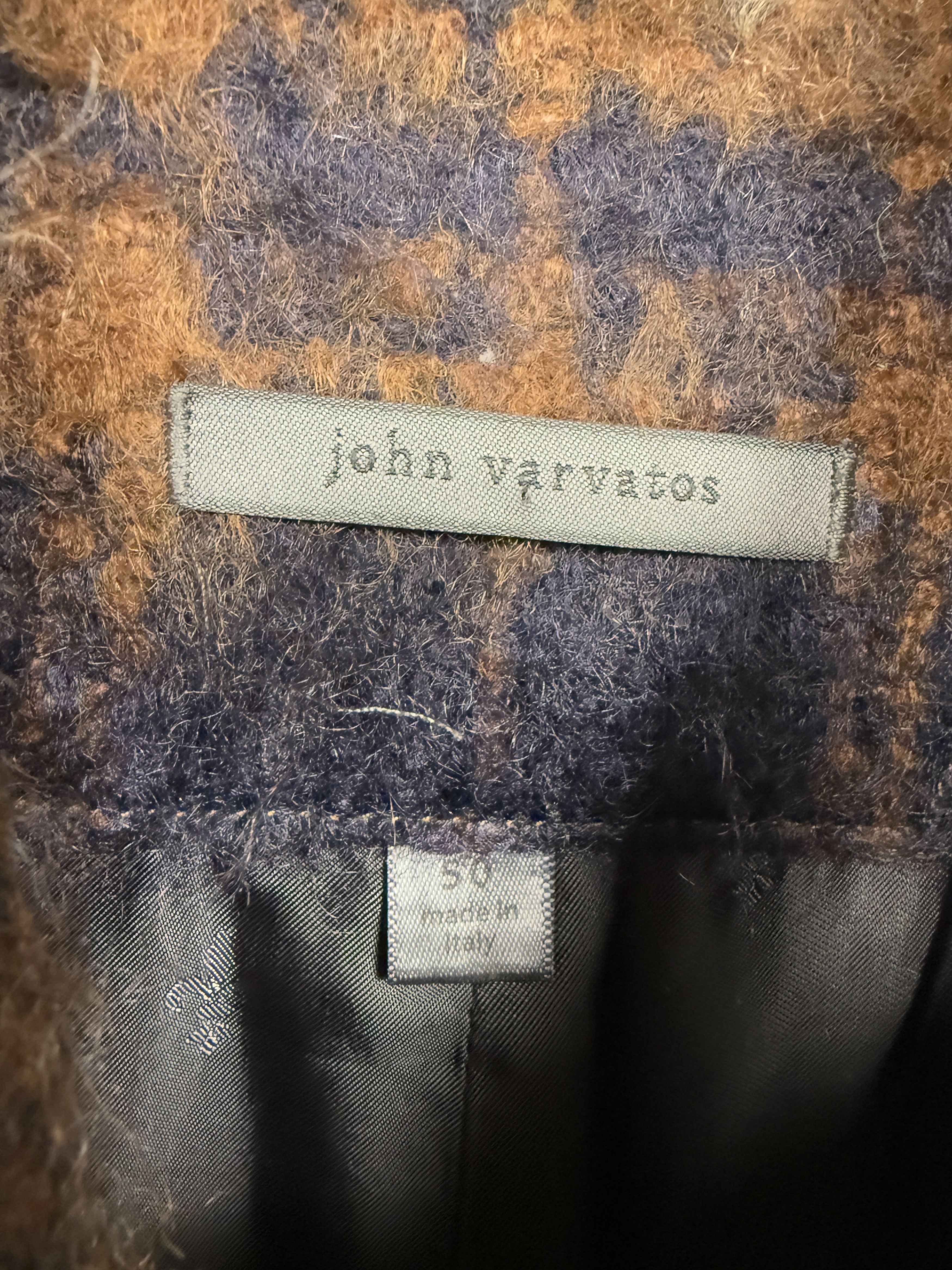 John Varvatos $1898 John Varvatos Plaid Mohair Overcoat Size US M / EU 48-50 / 2 - 4 Thumbnail