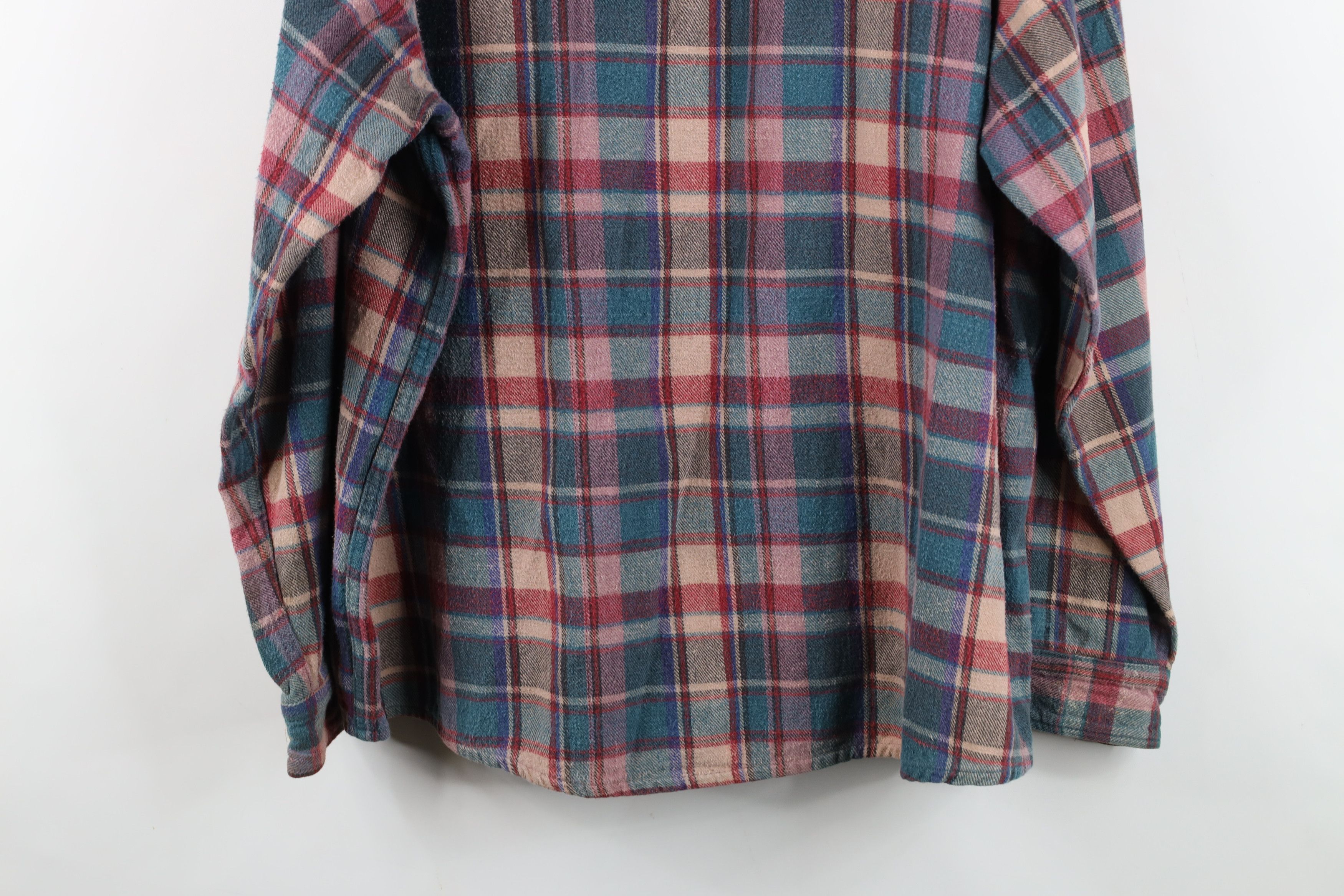 Vintage Vintage 90s Streetwear Heavyweight Button Shirt Plaid Size US XXL / EU 58 / 5 - 14 Thumbnail