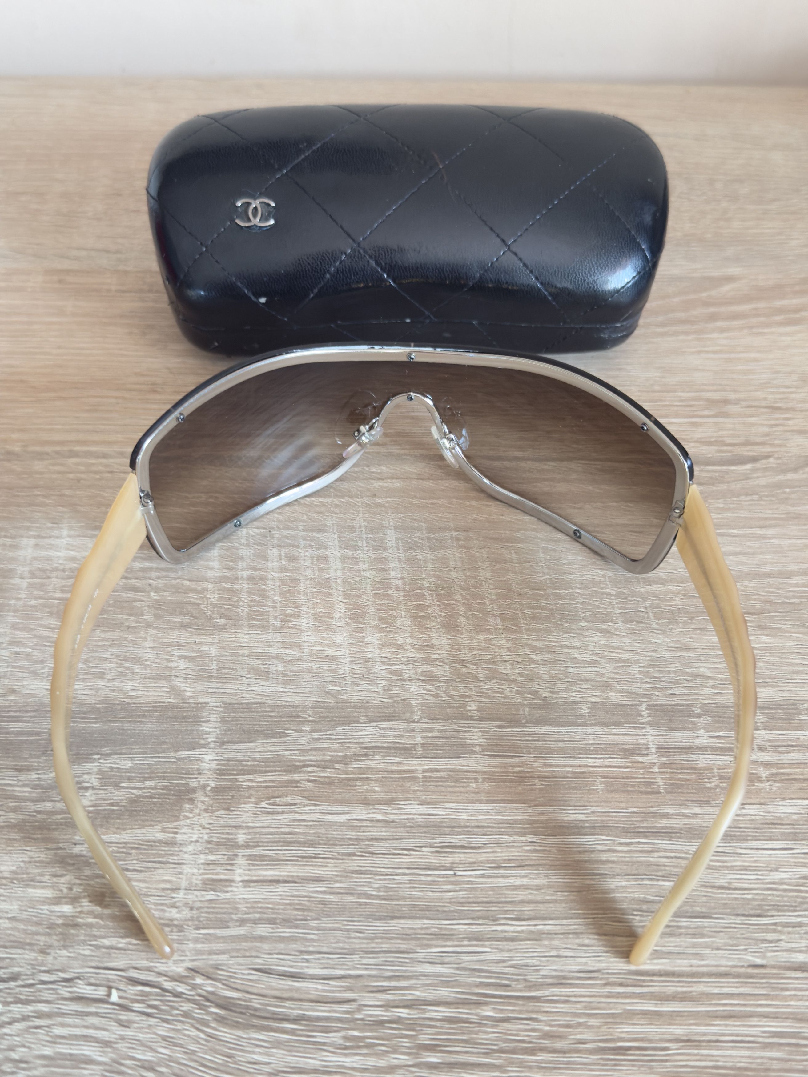 Chanel 🔥 Chanel vintage sunglasses mask cream glossy Size ONE SIZE - 5 Thumbnail