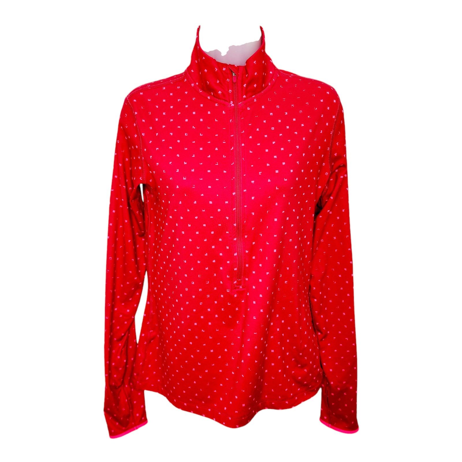 Nike Nike Pro Dri Fit Fuchsia Geometric Pullover Running Top Size M / US 6-8 / IT 42-44 - 1 Thumbnail