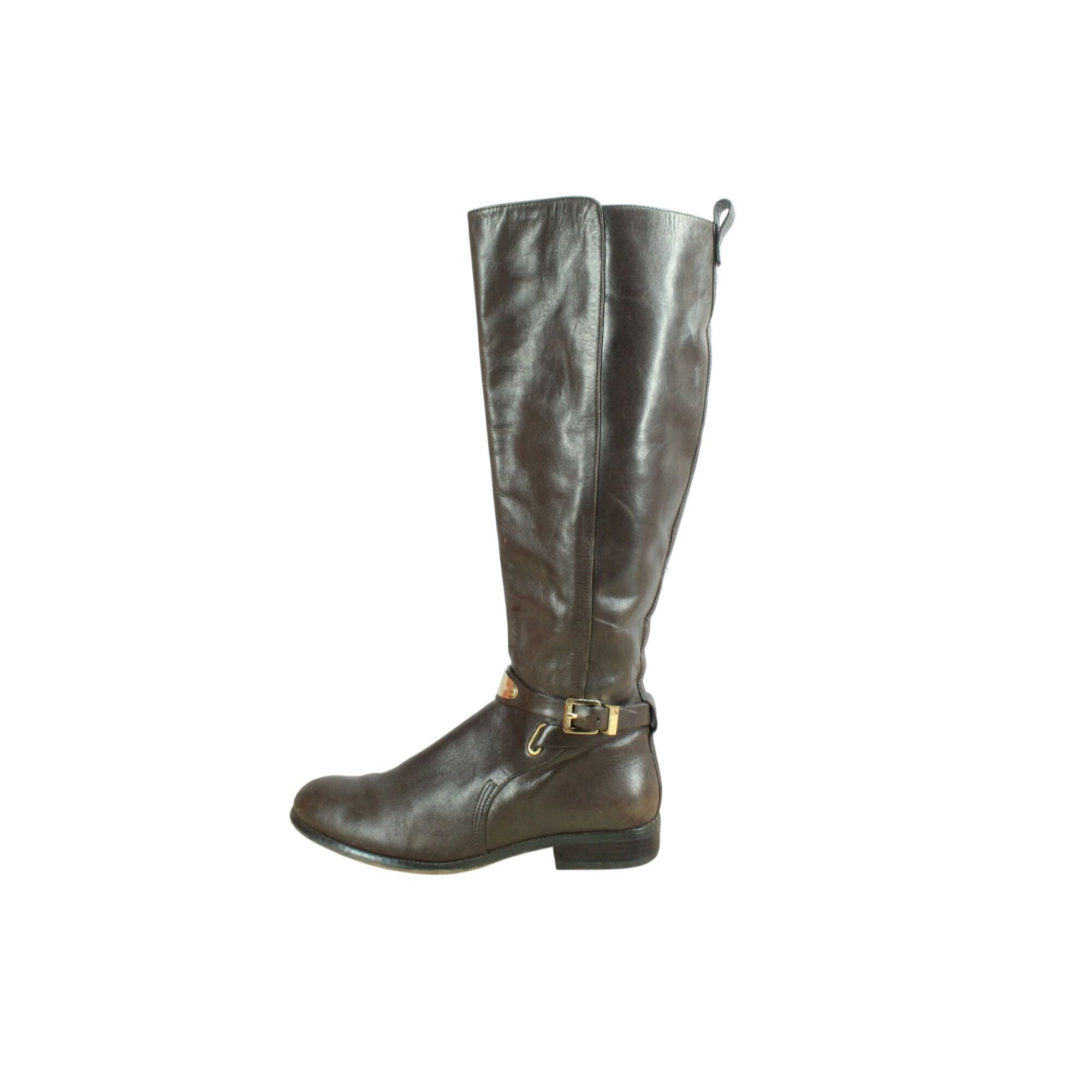 Michael Kors Michael Michael Kors Women’s Arley Brown Leather Riding Boot Size US 7.5 / IT 37.5 - 1 Thumbnail