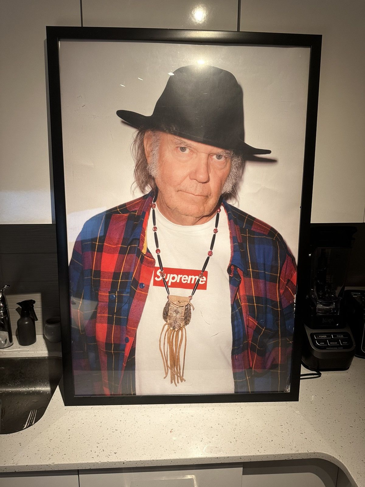 Pre-owned Supreme Neil Young Poster In White
