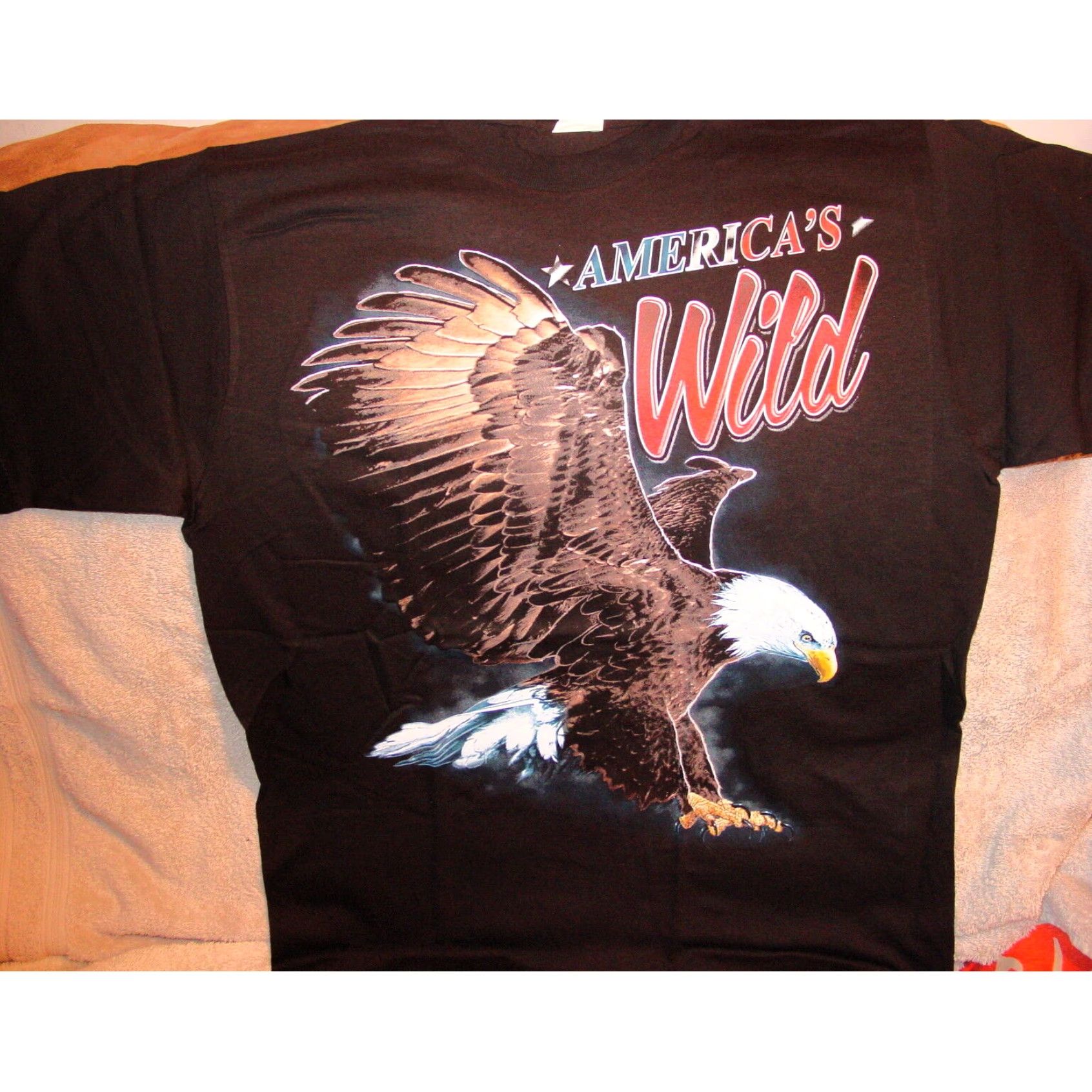 Vintage BLACK EAGLE GRAPHIC TEE AMERICA'S WILD XL Mens Size US L / EU 52-54 / 3 - 1 Thumbnail