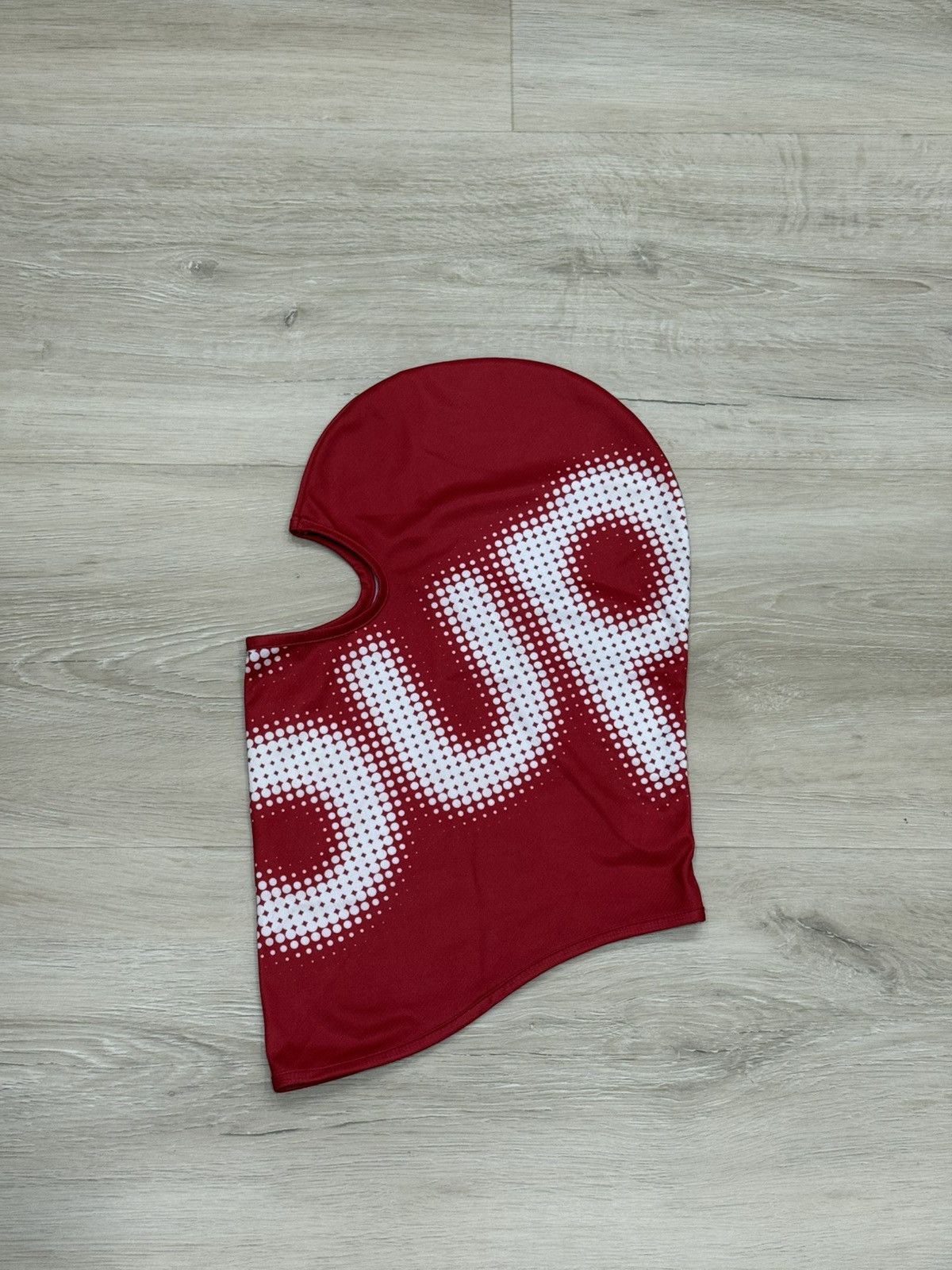 Pre-owned Supreme Halftone Balaclava Face Mask In Red