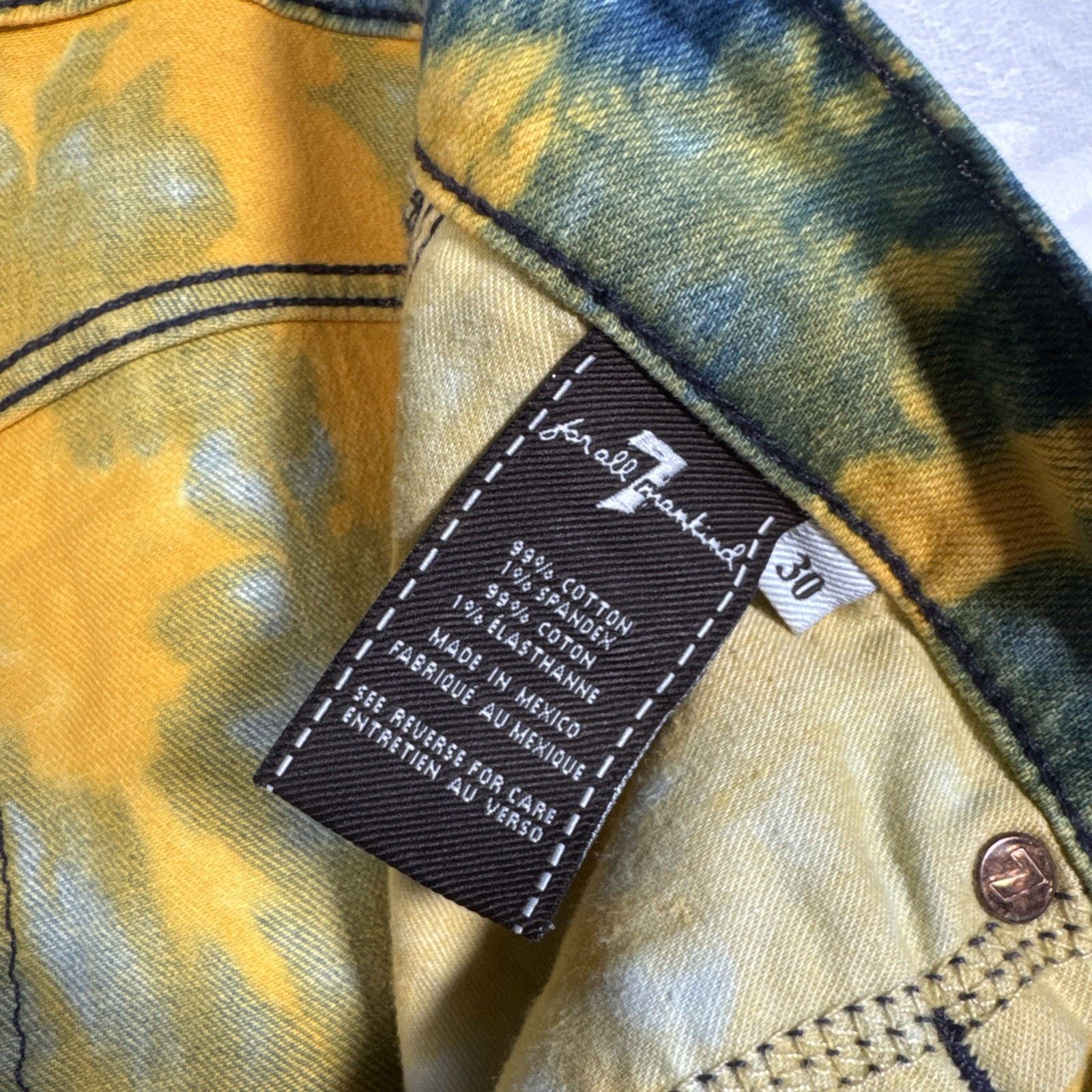 7 For All Mankind Embroidered Skater Tie Dye 7 For All Mankind Austyn Jeans Size US 30 / EU 46 - 11 Thumbnail