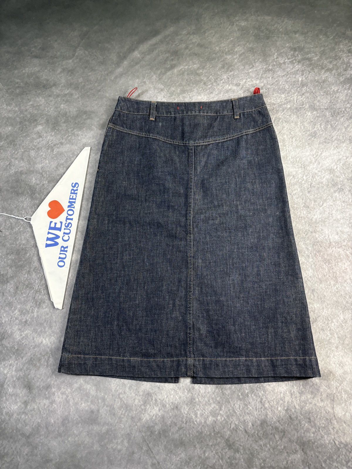 Prada × Vintage 2000s Prada Sport Vintage Prada Denim Maxi Skirt 1990s Long Size 28" / US 6 / IT 42 - 13 Thumbnail