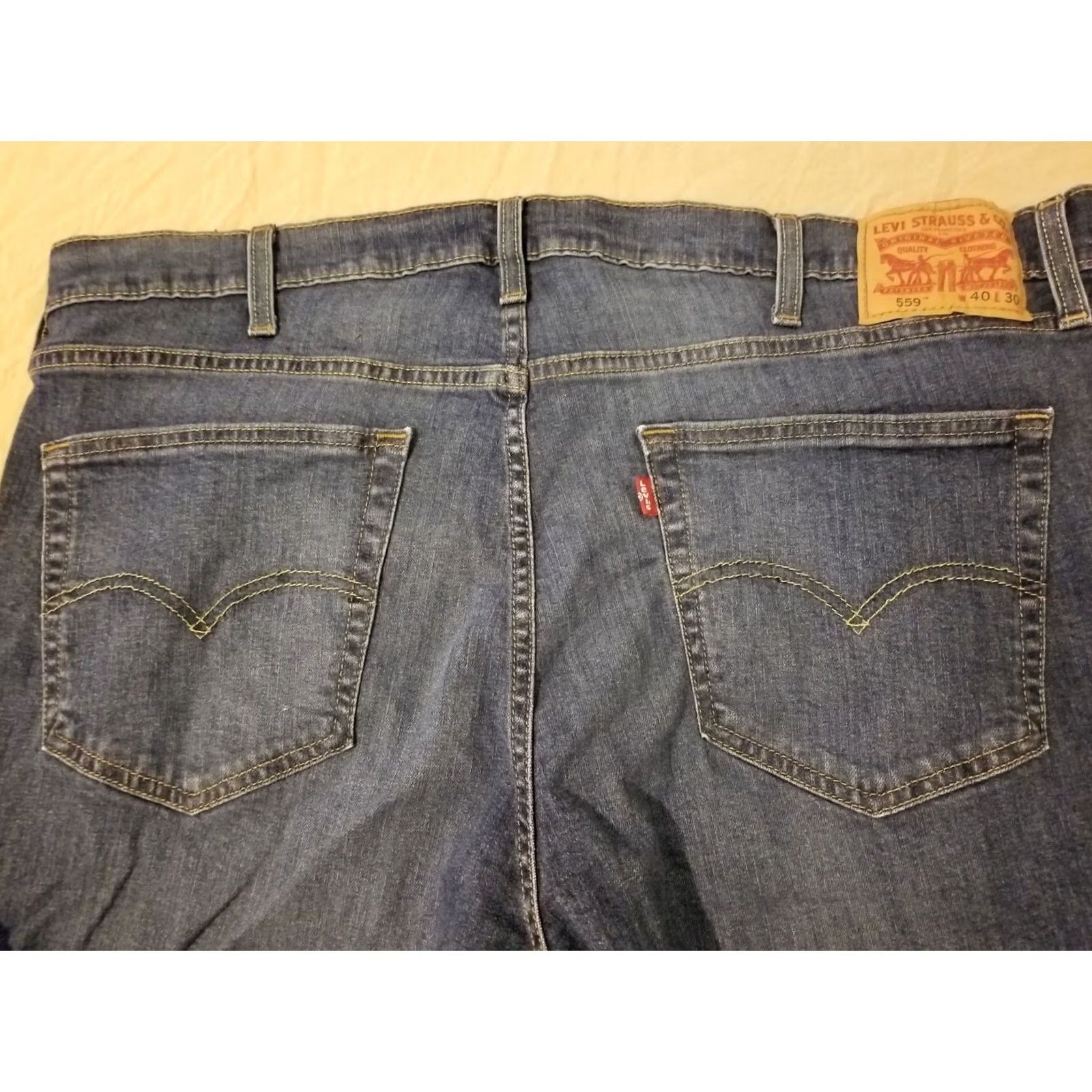 Levi's Levi's 559 Jeans Mens 40x30 Relaxed Straight Denim Pants Blue Stretch 42x29 Size US 40 / EU 56 - 2 Thumbnail