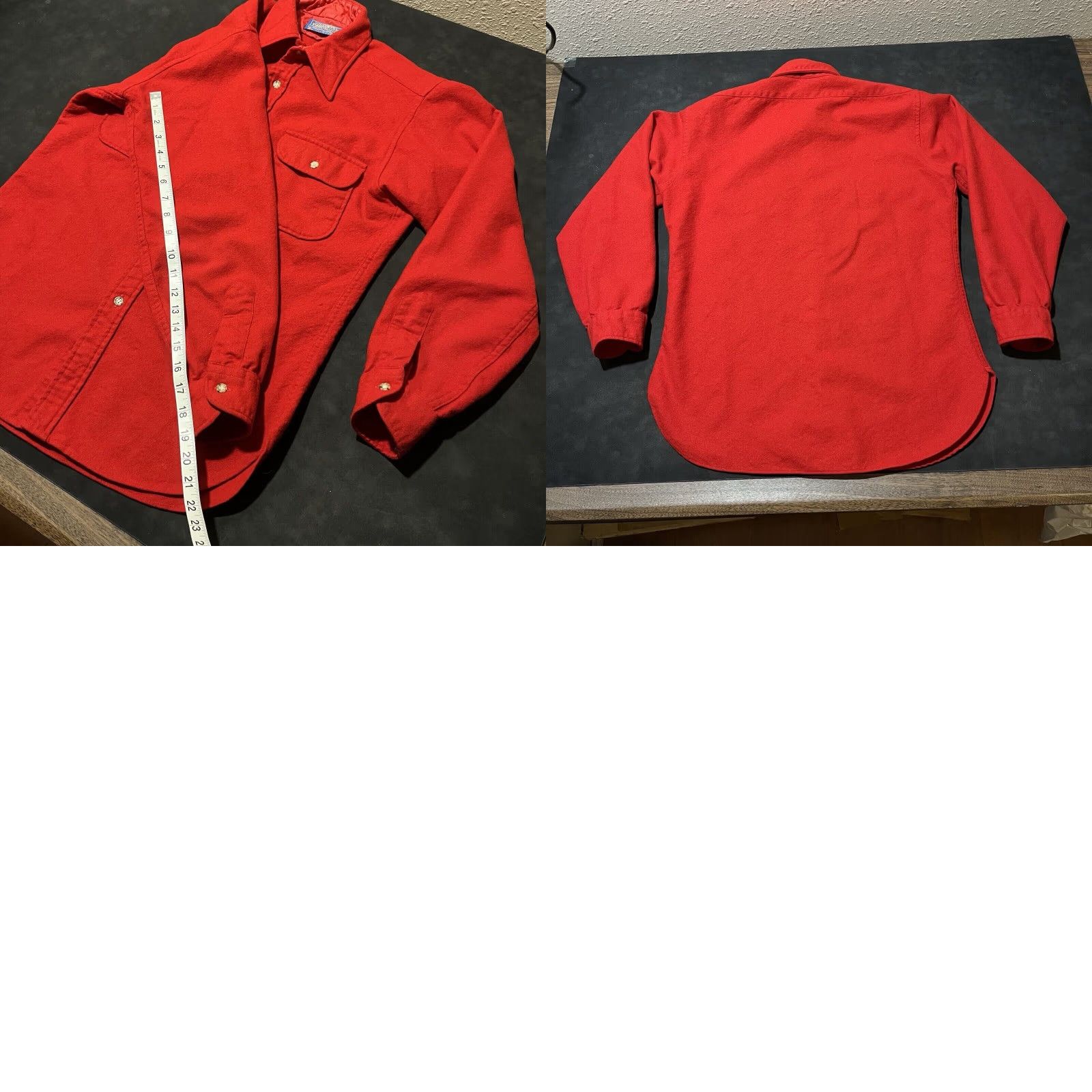 Pendleton VINTAGE Pendleton Board Shirt Mens Red Wool Button