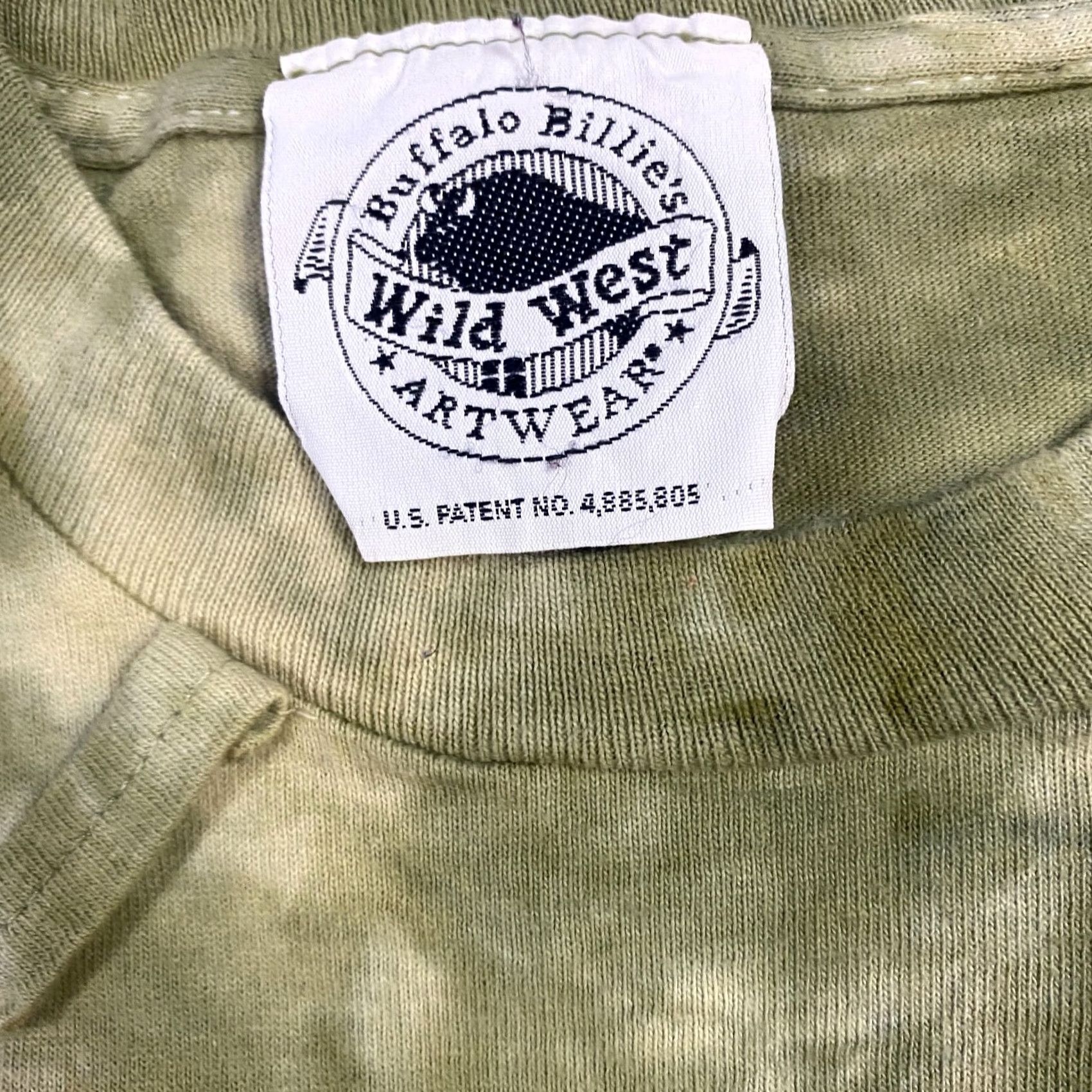 Vintage VINTAGE American Vintage Alaskan Art T-shirt Green L Crew Neck Short Sleeve Men Regular Cotton Jersey Tie Dye Graphic Print Size US L / EU 52-54 / 3 - 3 Thumbnail