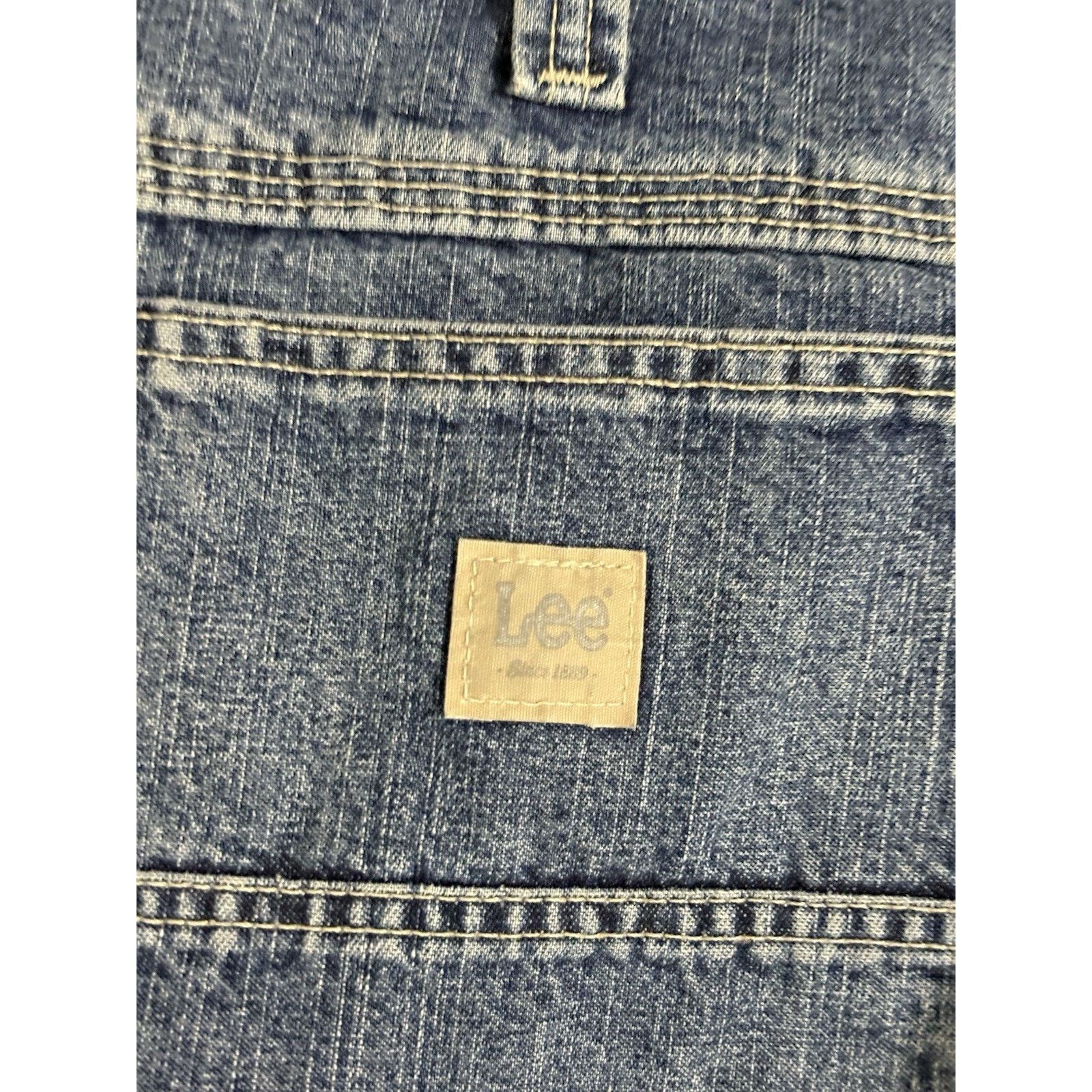 Lee Vintage Lee Dungarees Dark Wash Baggy Carpenter Jeans Retro Size US 36 / EU 52 - 3 Thumbnail
