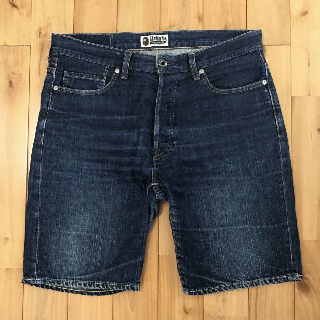 Bape BAPE Cosmos milo embroidered denim shorts APE NIGO ★size M Size US 32 / EU 48 - 2 Thumbnail