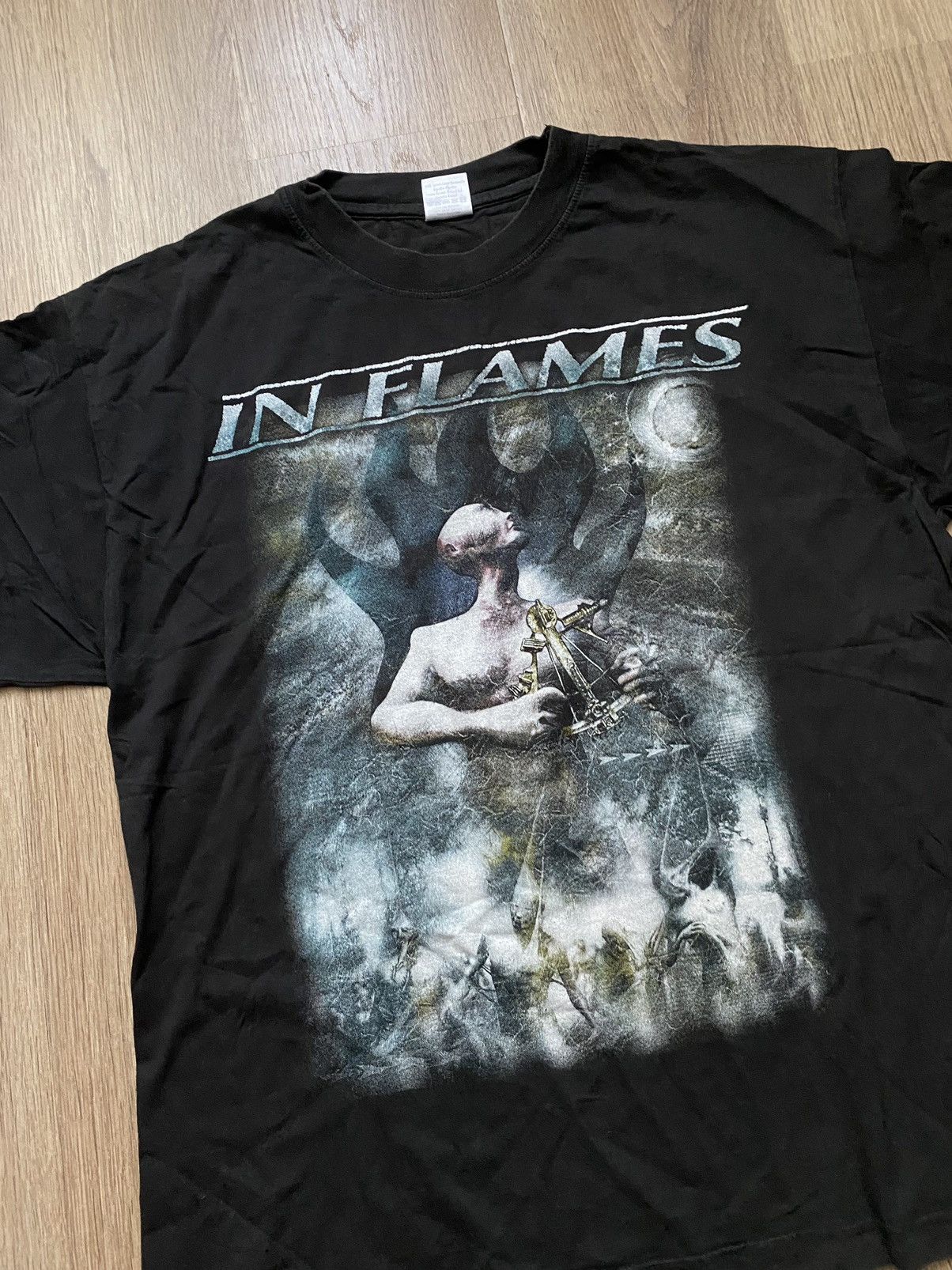 Band Tees × Vintage Vintage 00's In Flames " REROUTE TO REMAINE" death metal Size US XL / EU 56 / 4 - 2 Thumbnail