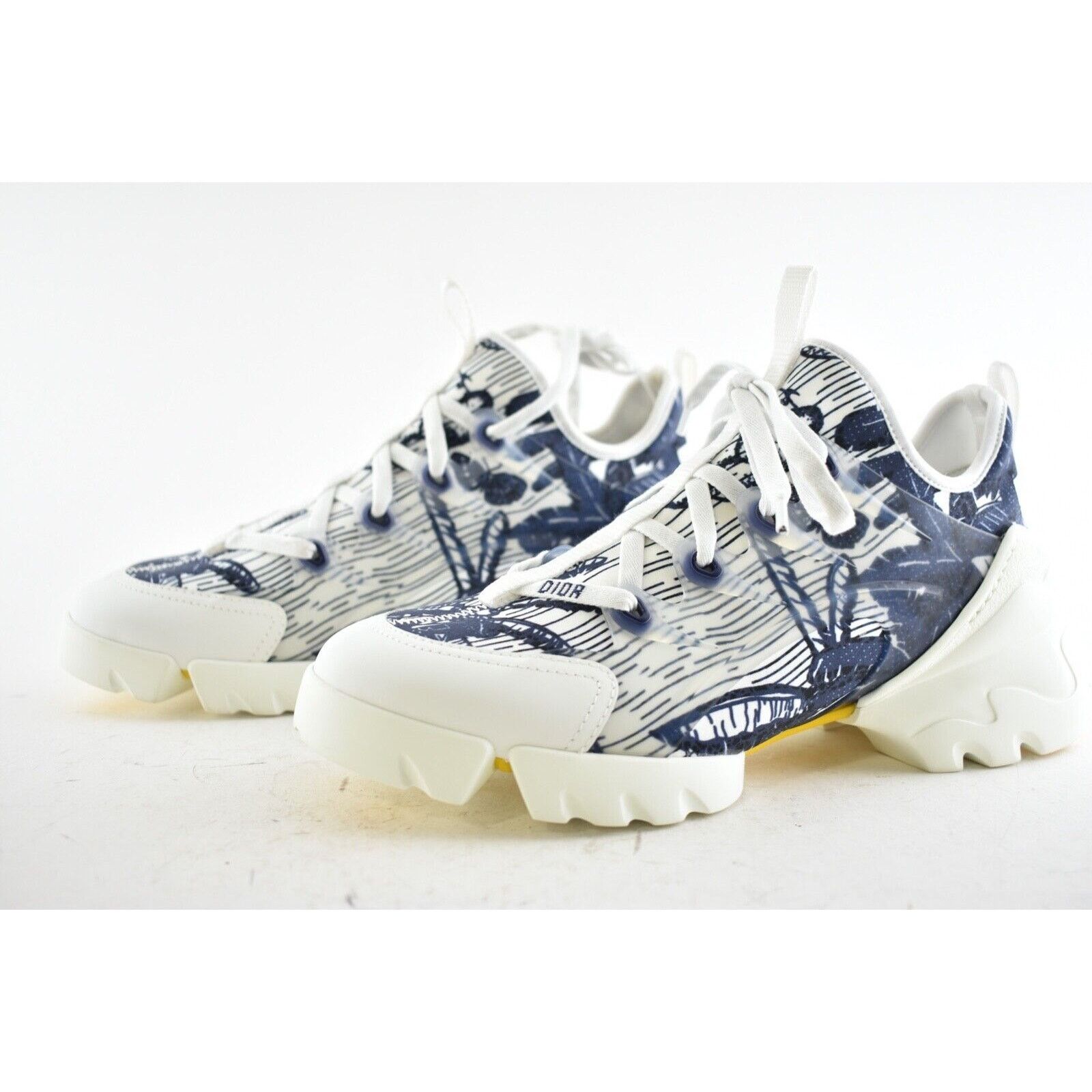 Dior Dior D-Connect Blue White Lace Up Flat Trainer Sneaker 40.5 Size US 10.5 / IT 40.5 - 7 Thumbnail