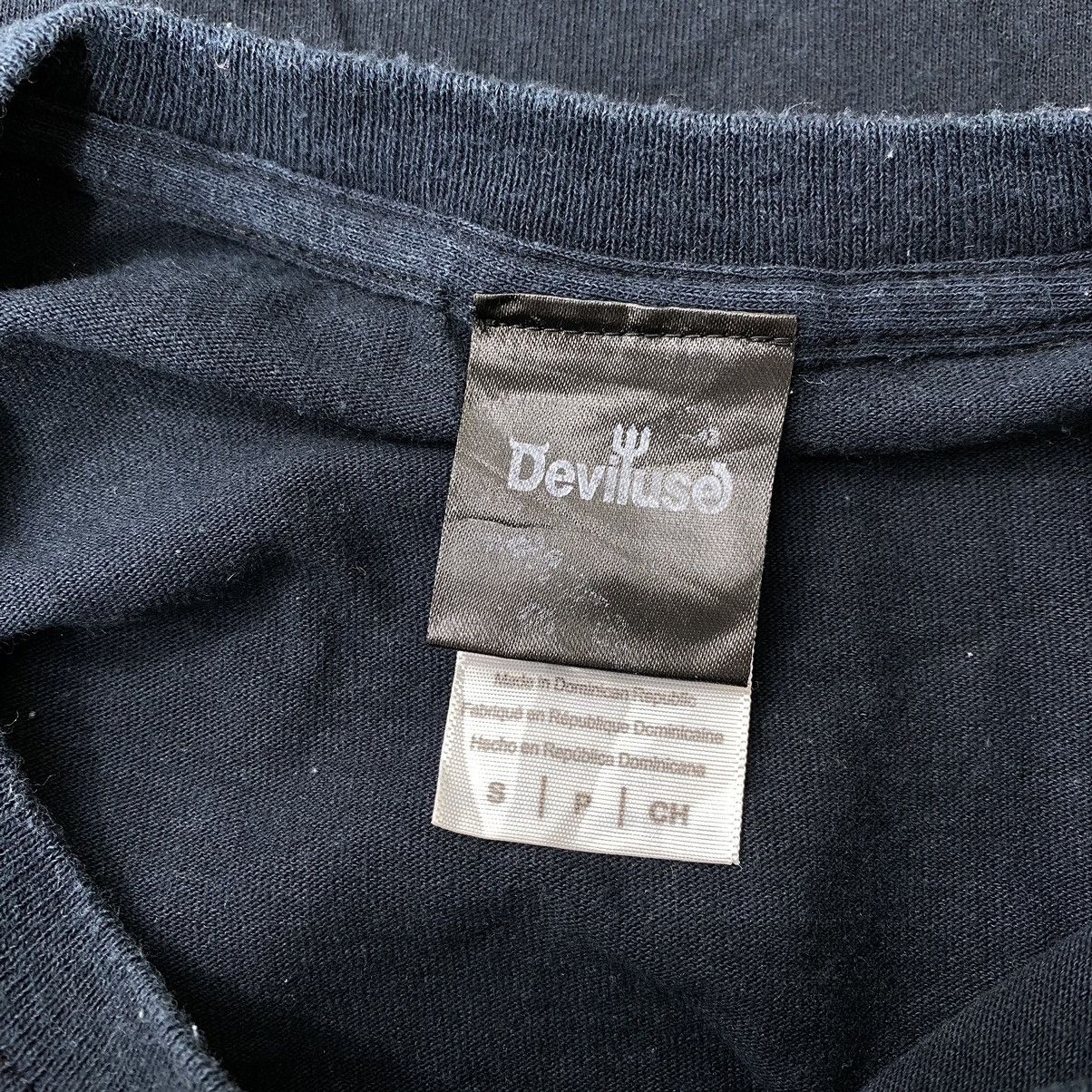 Japanese Brand DEVILUSE Japanese Brand Logo Print Navy Short Sleeve Shirt Size US S / EU 44-46 / 1 - 5 Thumbnail
